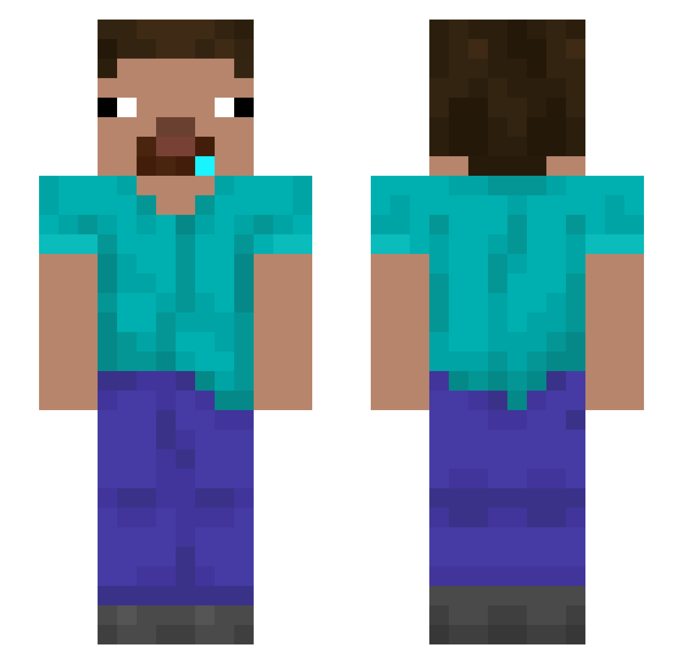 CookedSalmon_ Minecraft skin, front and back view