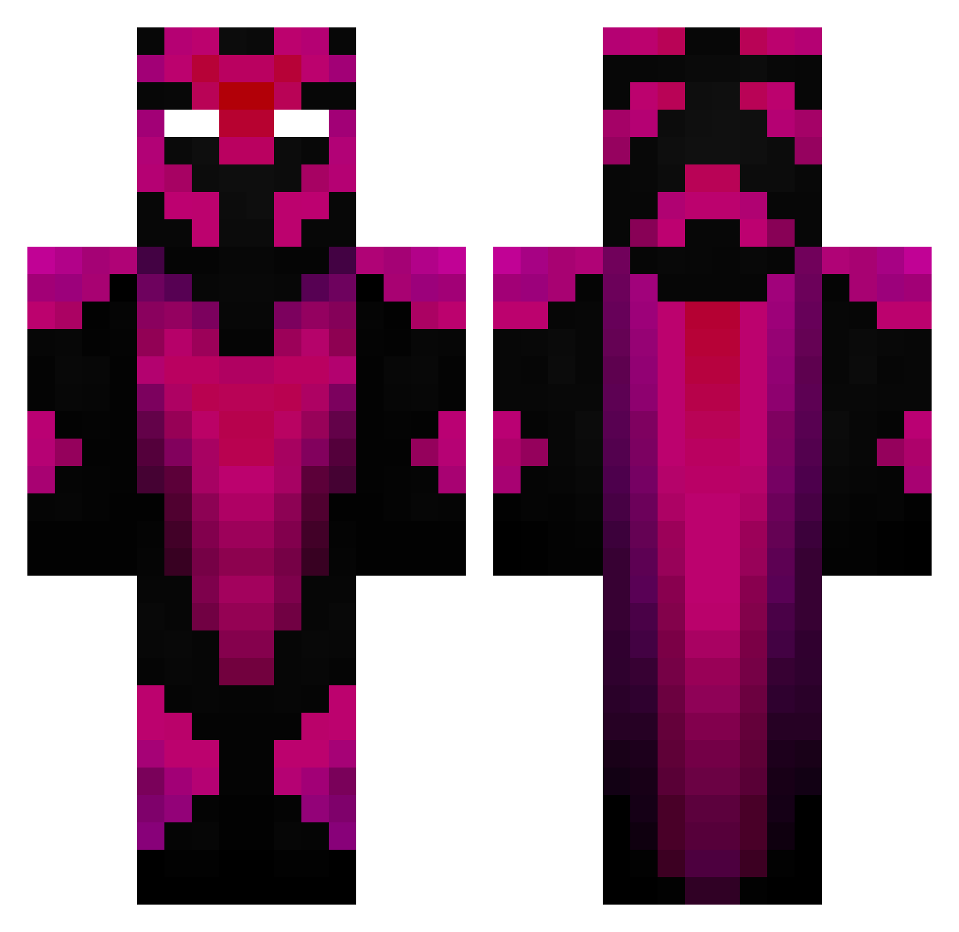 Authentical Minecraft skin, front and back view