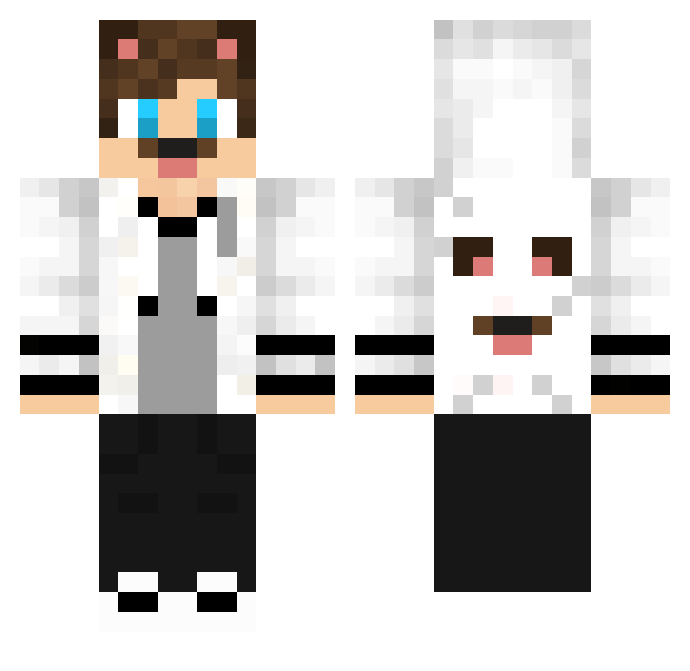 Sensei_Fabietto Minecraft skin, front and back view