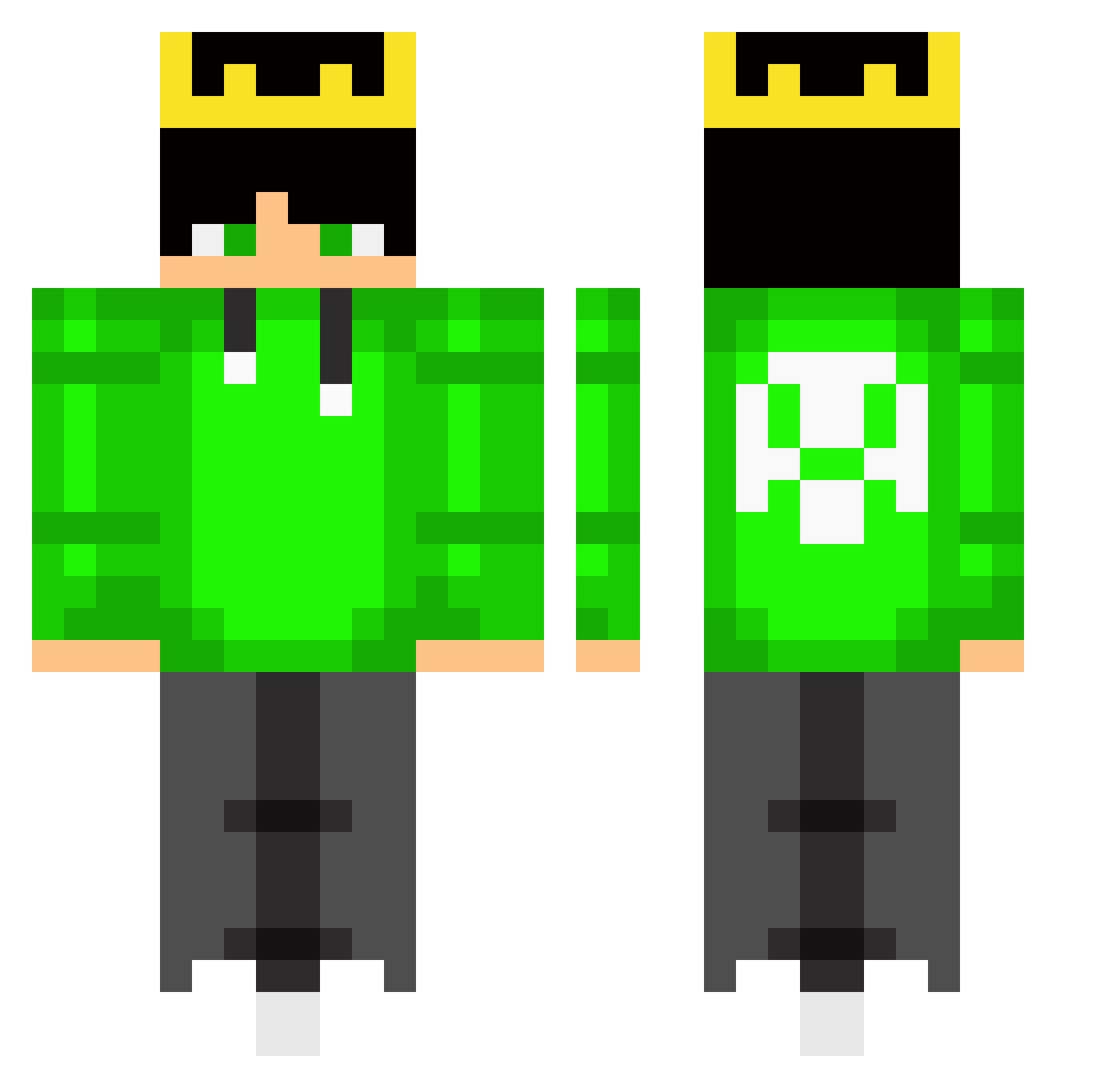 Sv2Forgemgz Minecraft skin, front and back view