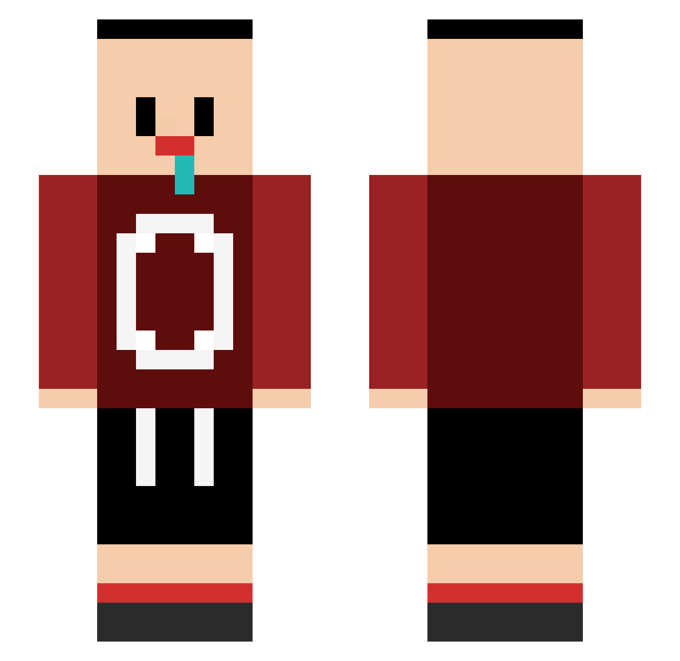 Zelbiar Minecraft skin, front and back view