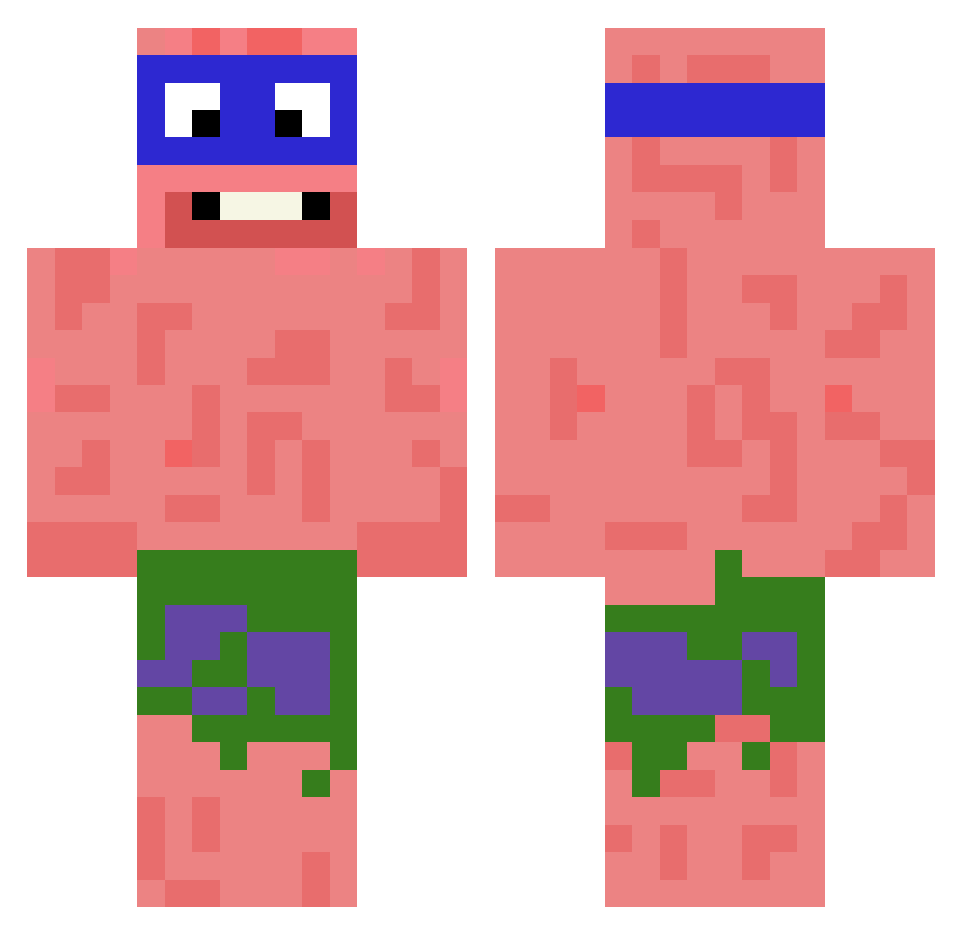 DrLatschi Minecraft skin, front and back view