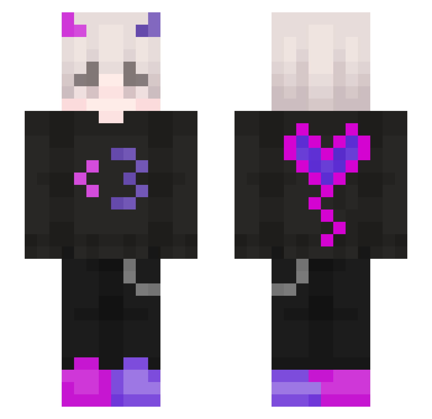 Unbekannter_gk Minecraft skin, front and back view