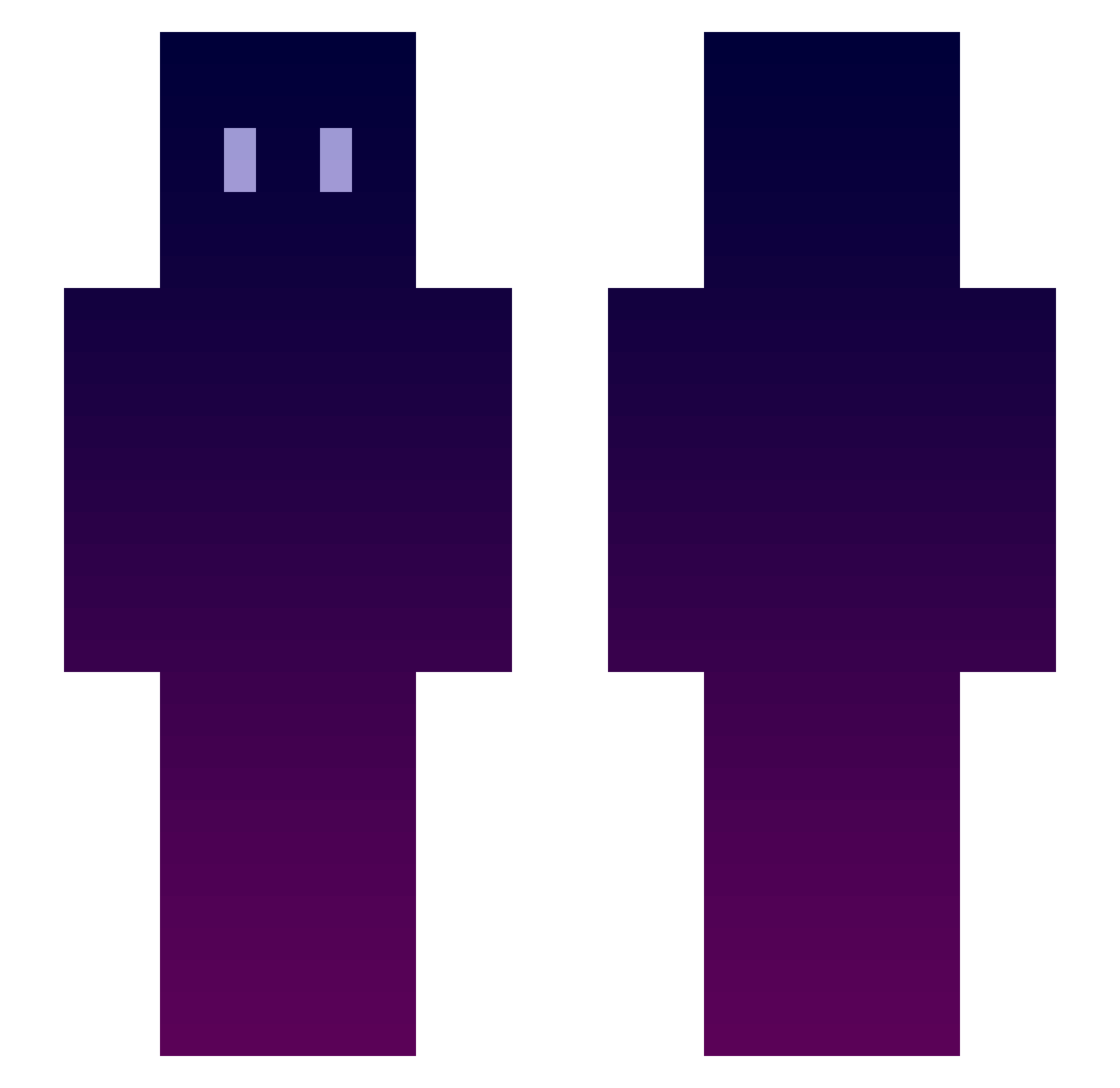 Truba55 Minecraft skin, front and back view