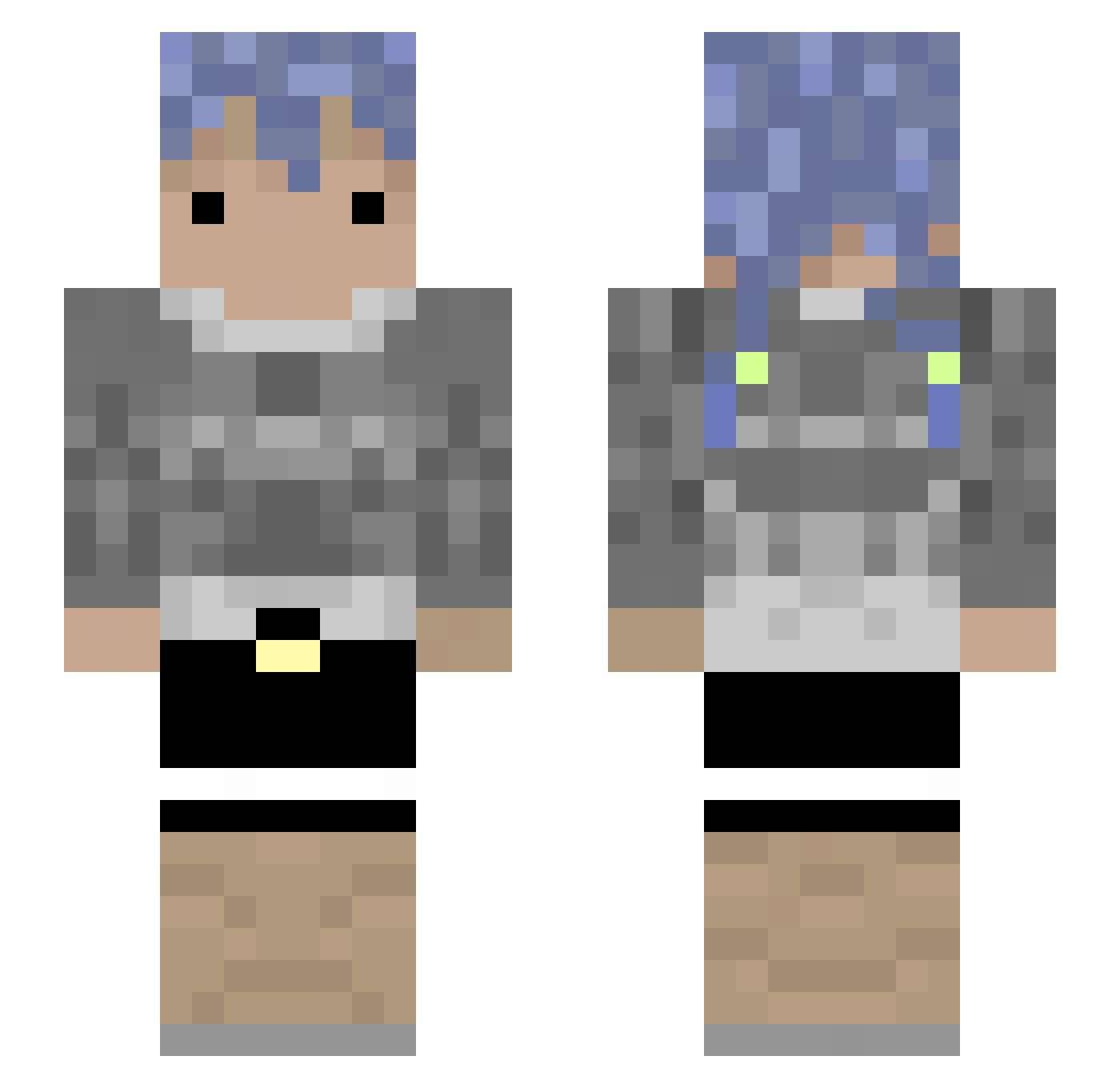 FanTomasekCZ Minecraft skin, front and back view