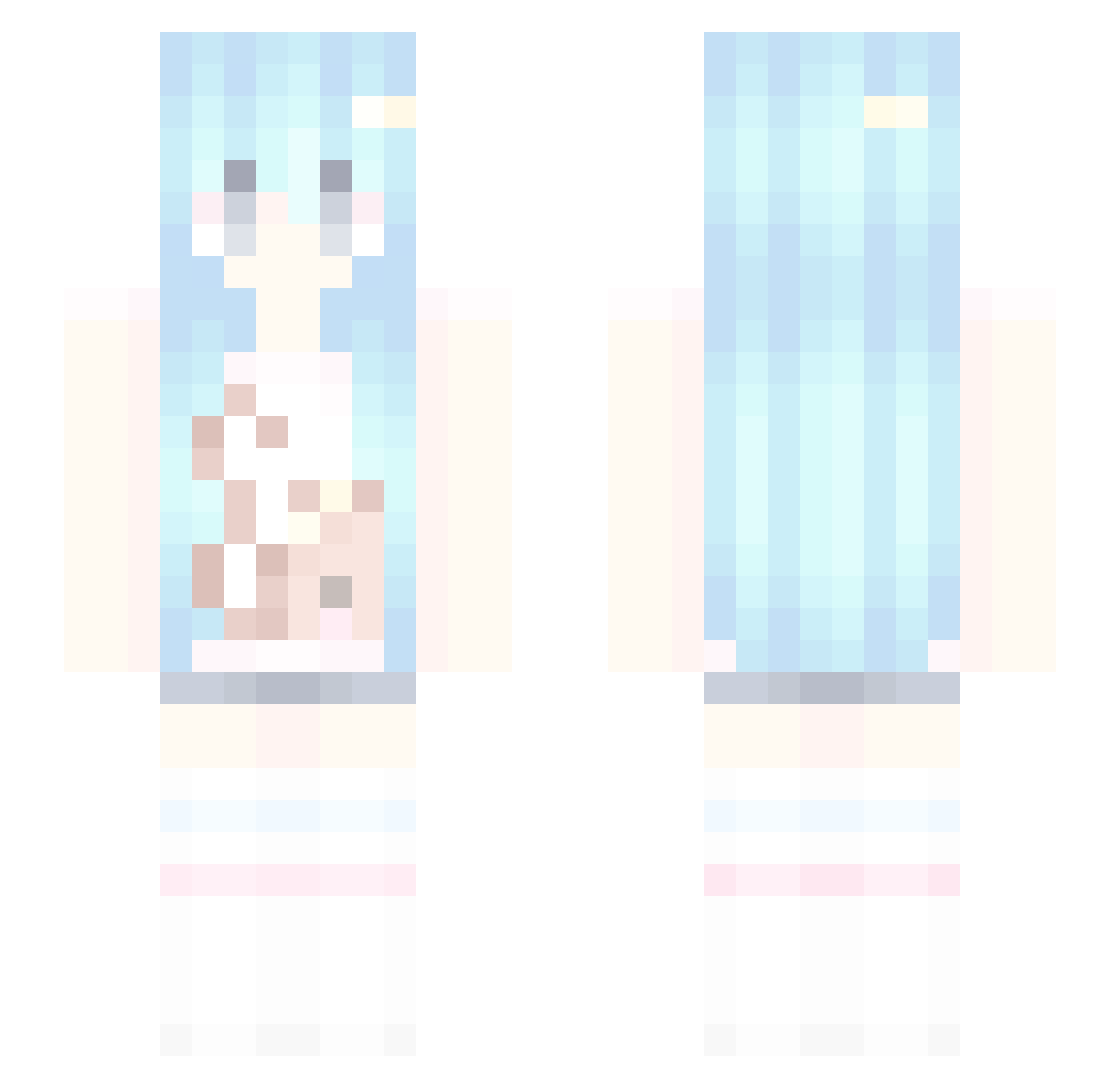 cureuu Minecraft skin, front and back view