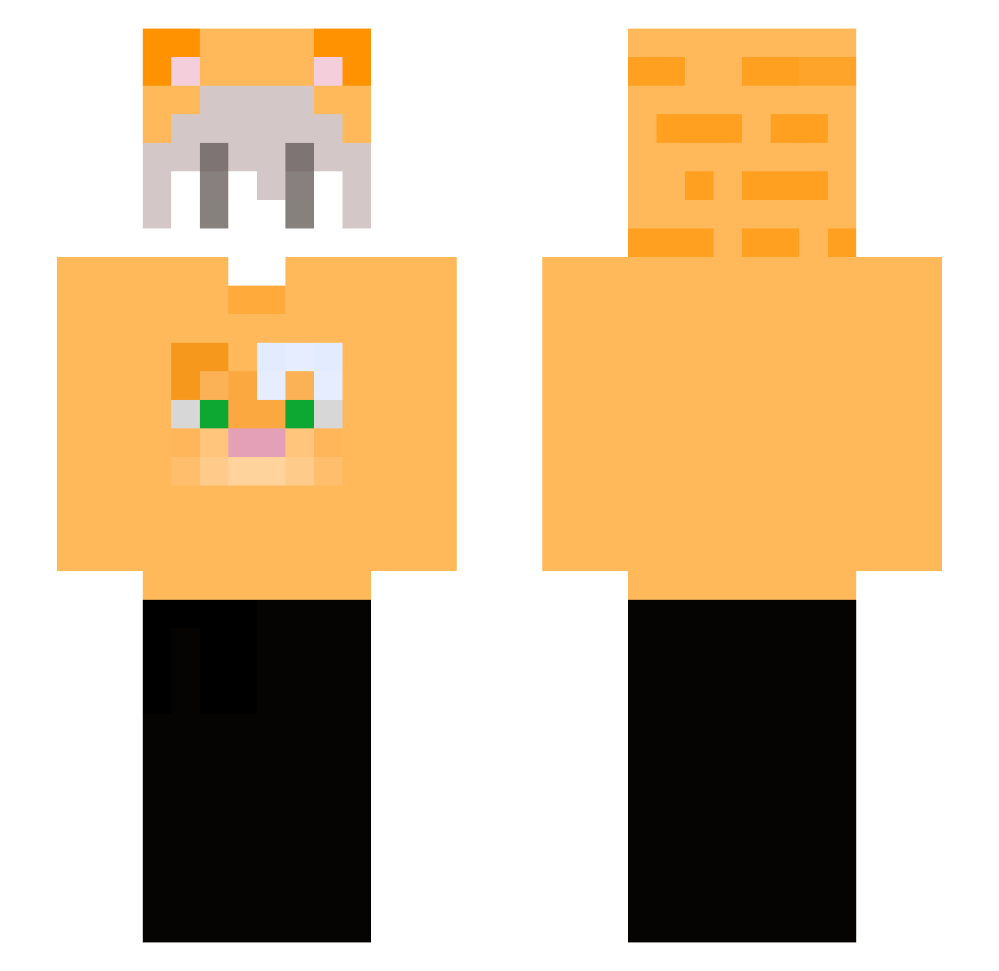LukeSSSZ456 Minecraft skin, front and back view