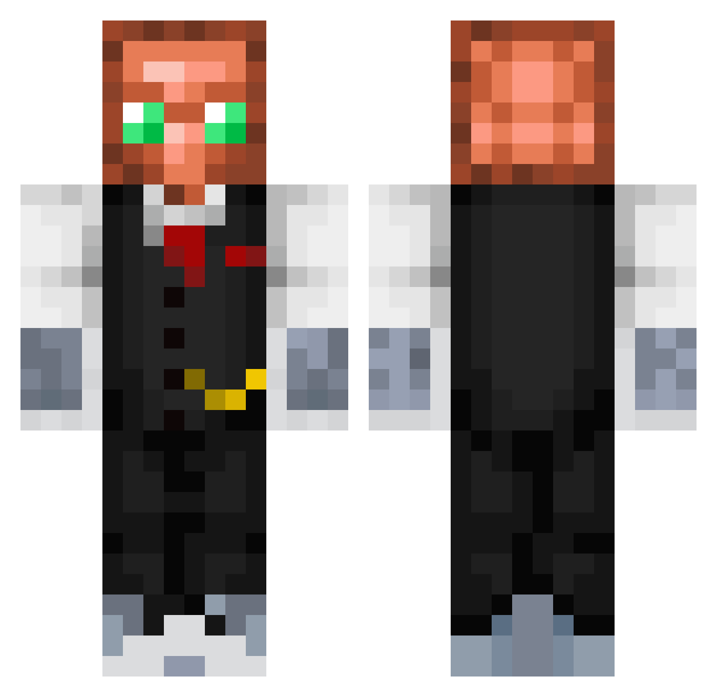 Shadowcraft0815 Minecraft skin, front and back view