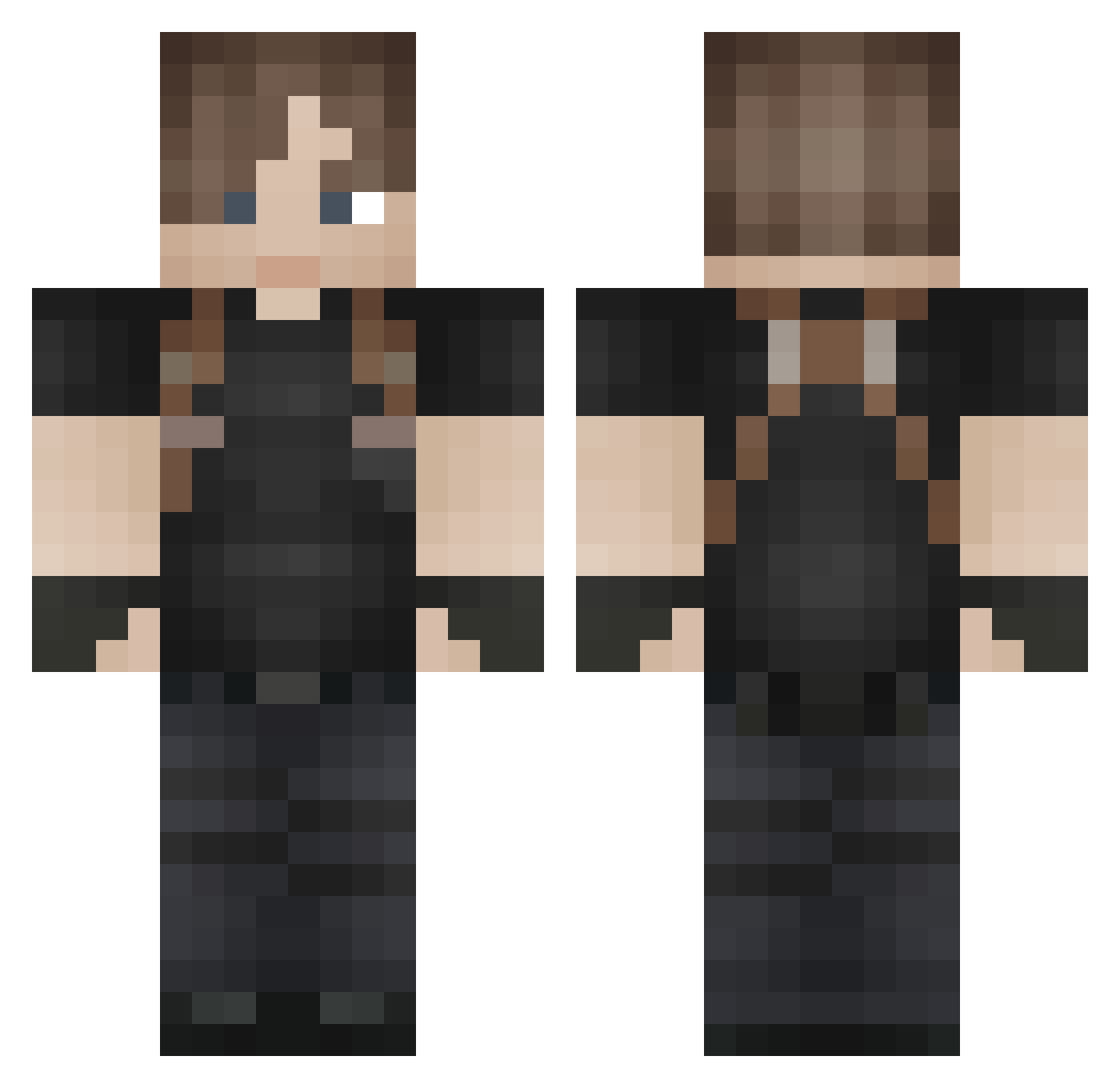 FateXDsb Minecraft skin, front and back view