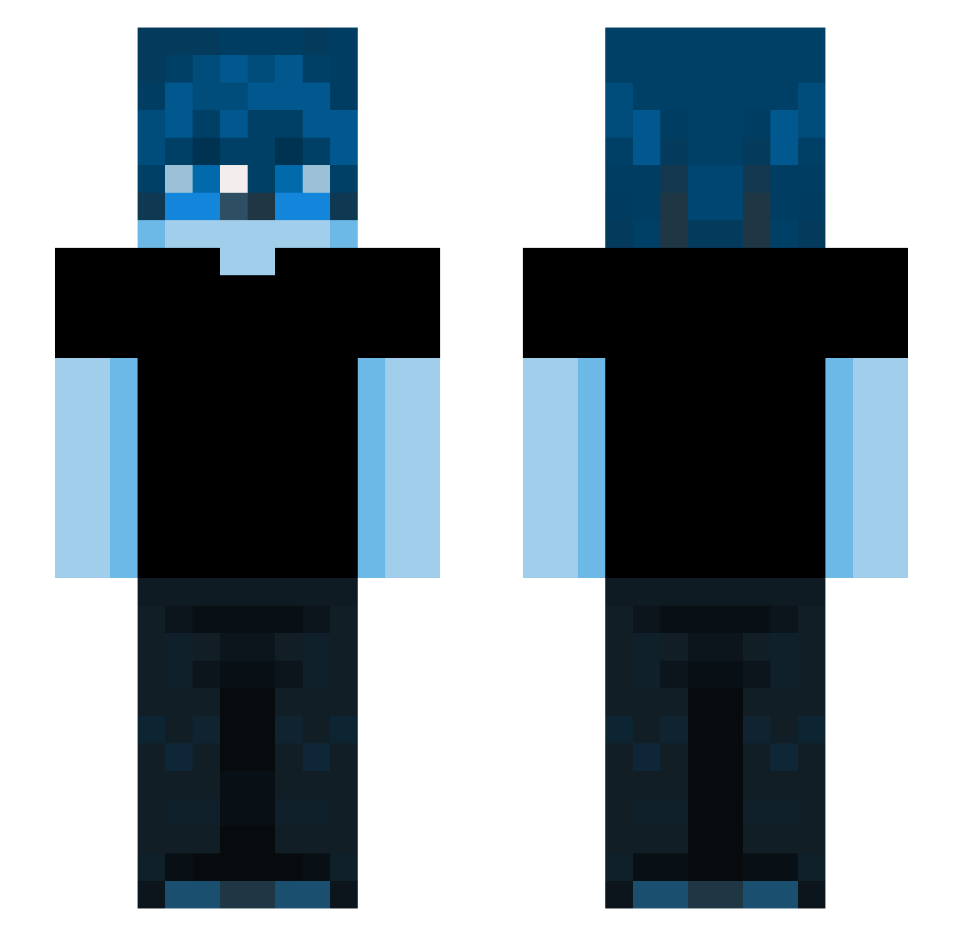 Felankor Minecraft skin, front and back view