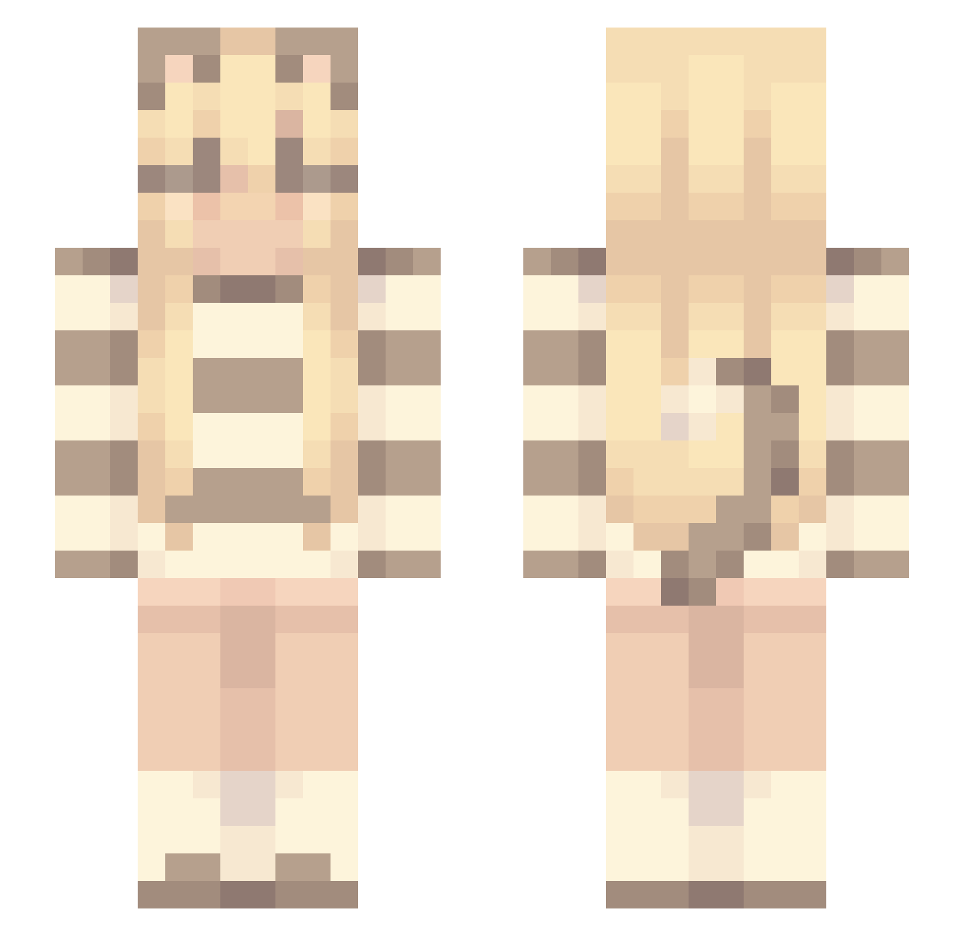 Nyarwie Minecraft skin, front and back view