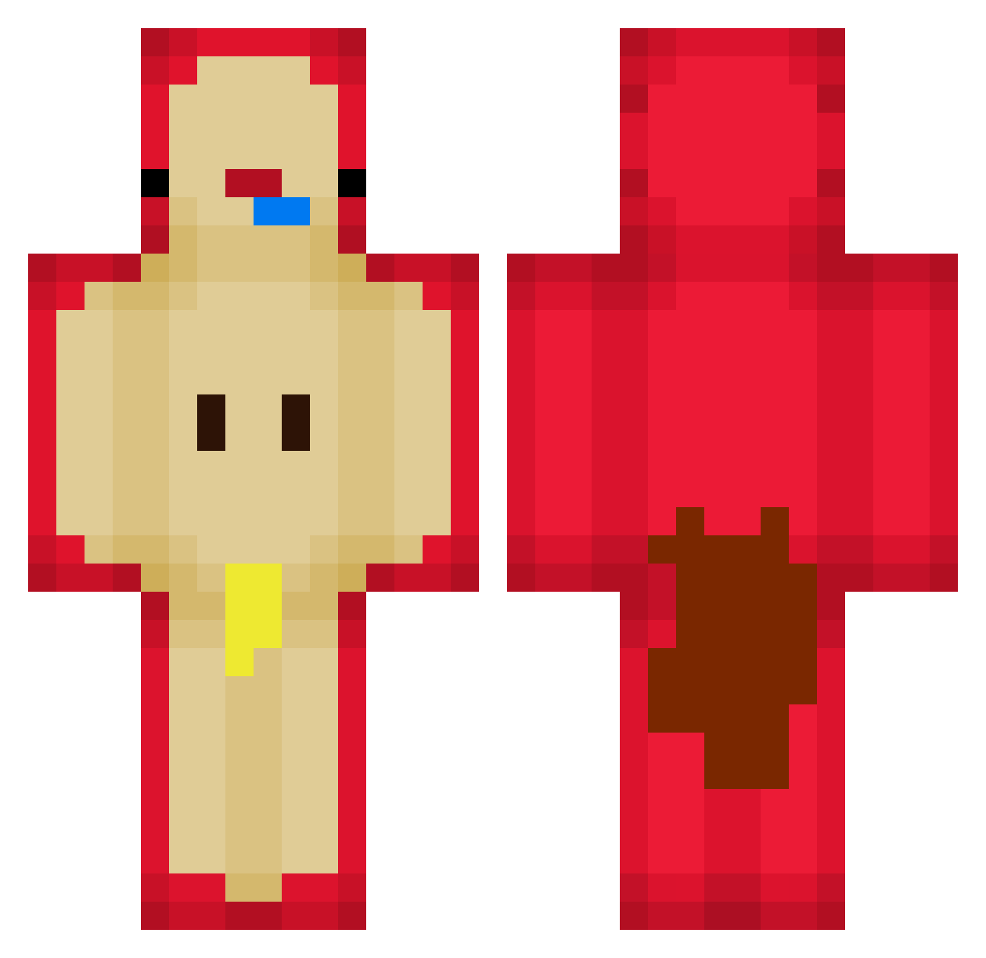 Littenismyfriend Minecraft skin, front and back view