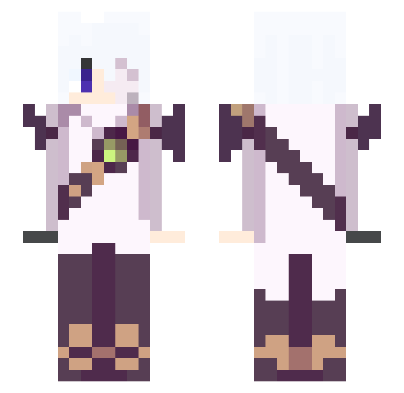 Xilufalia_Marisa Minecraft skin, front and back view