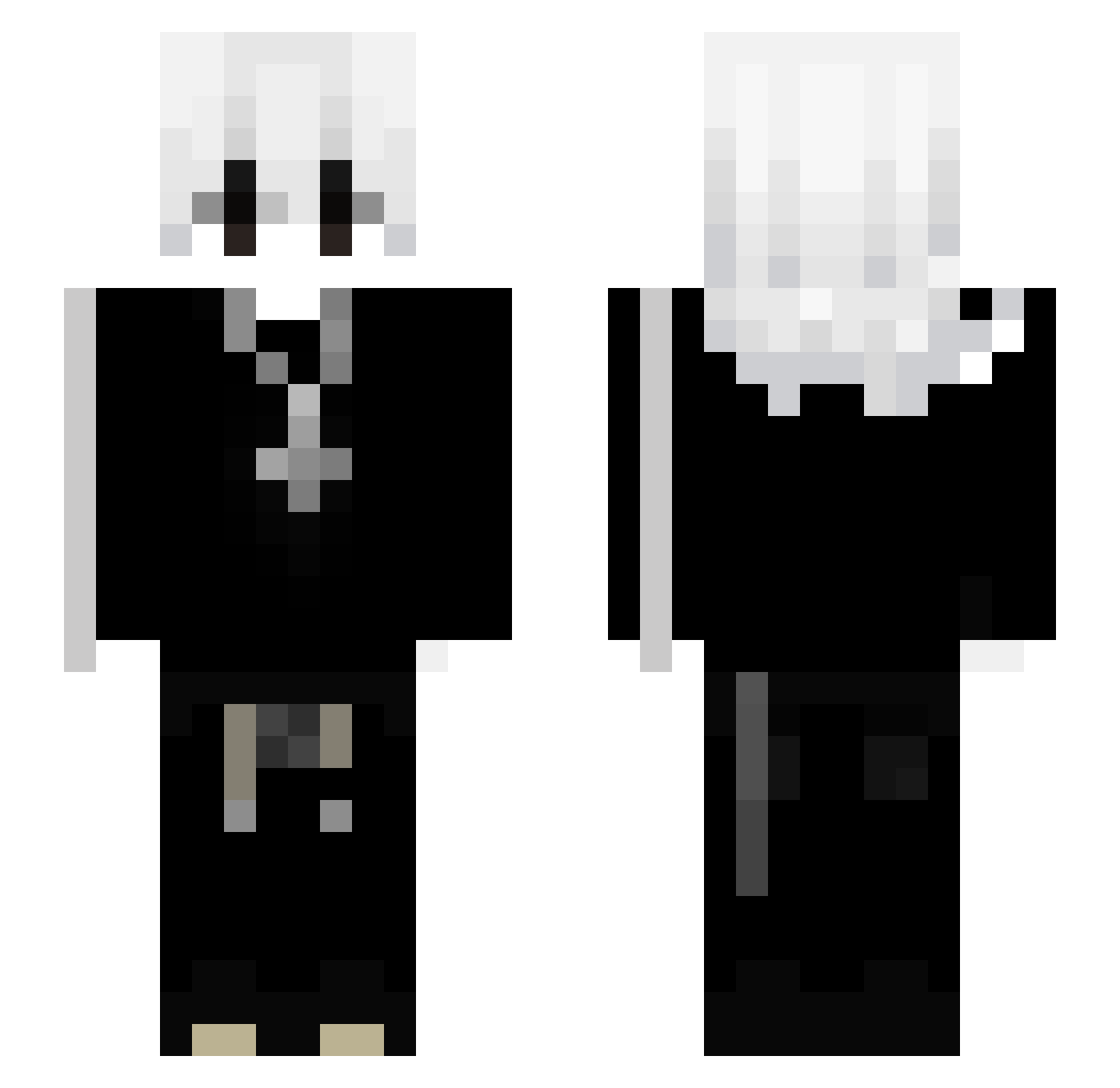 kayov Minecraft skin, front and back view