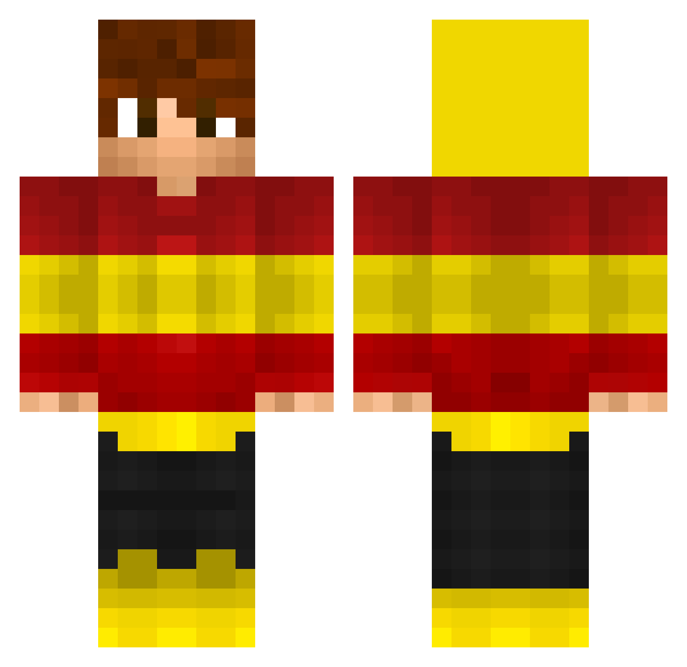 SpanishPatriot Minecraft skin, front and back view