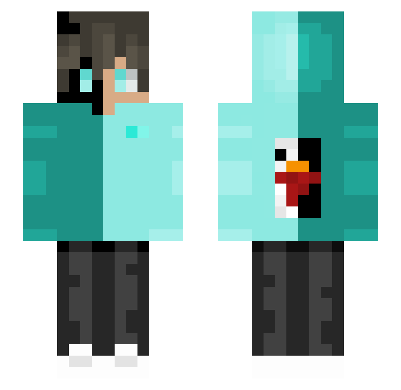 Tech_Tiatan13 Minecraft skin, front and back view