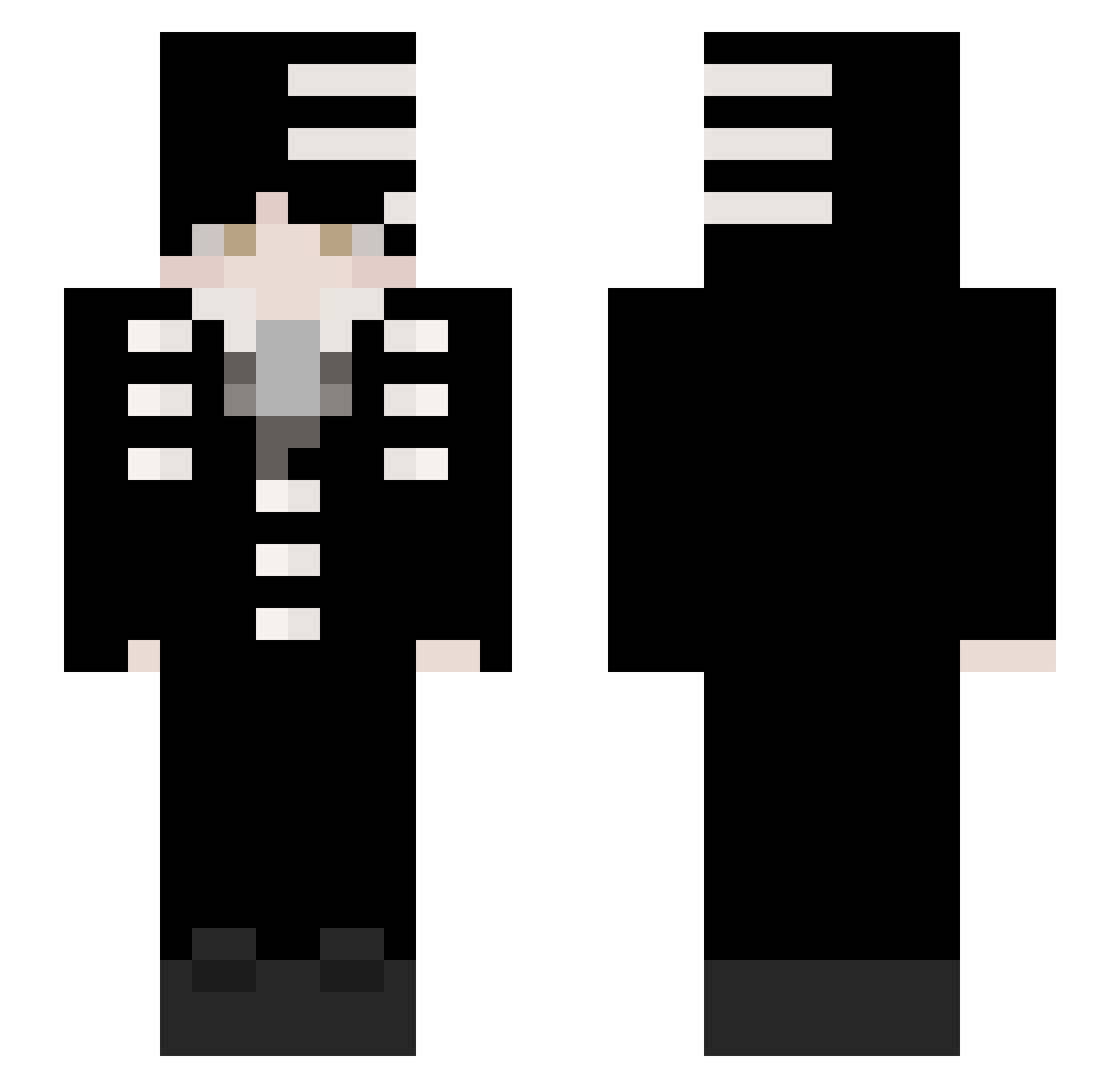 luccqs Minecraft skin, front and back view