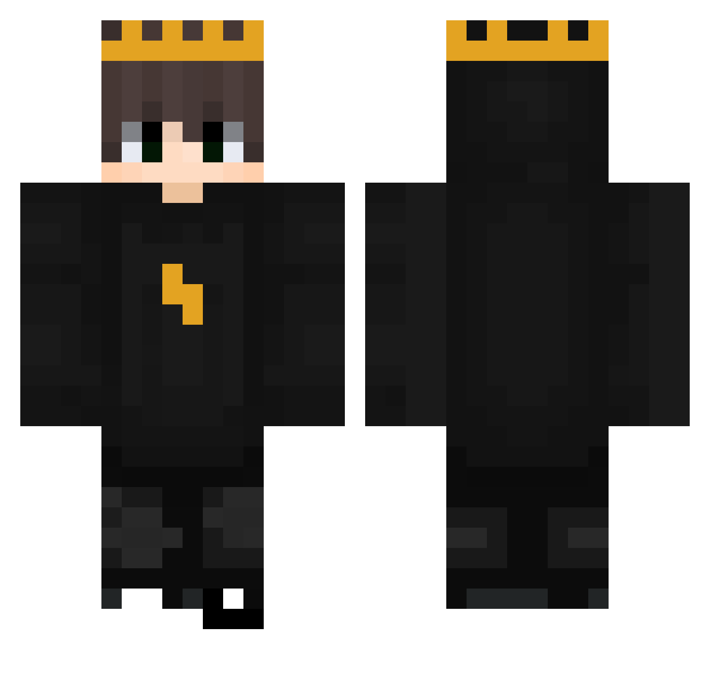lilthiccyvert Minecraft skin, front and back view