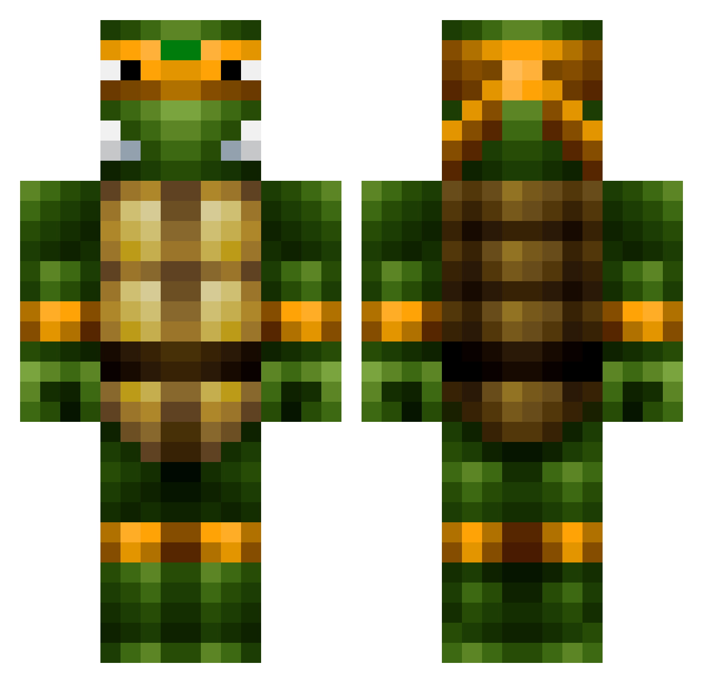 TooTrippy4U Minecraft skin, front and back view