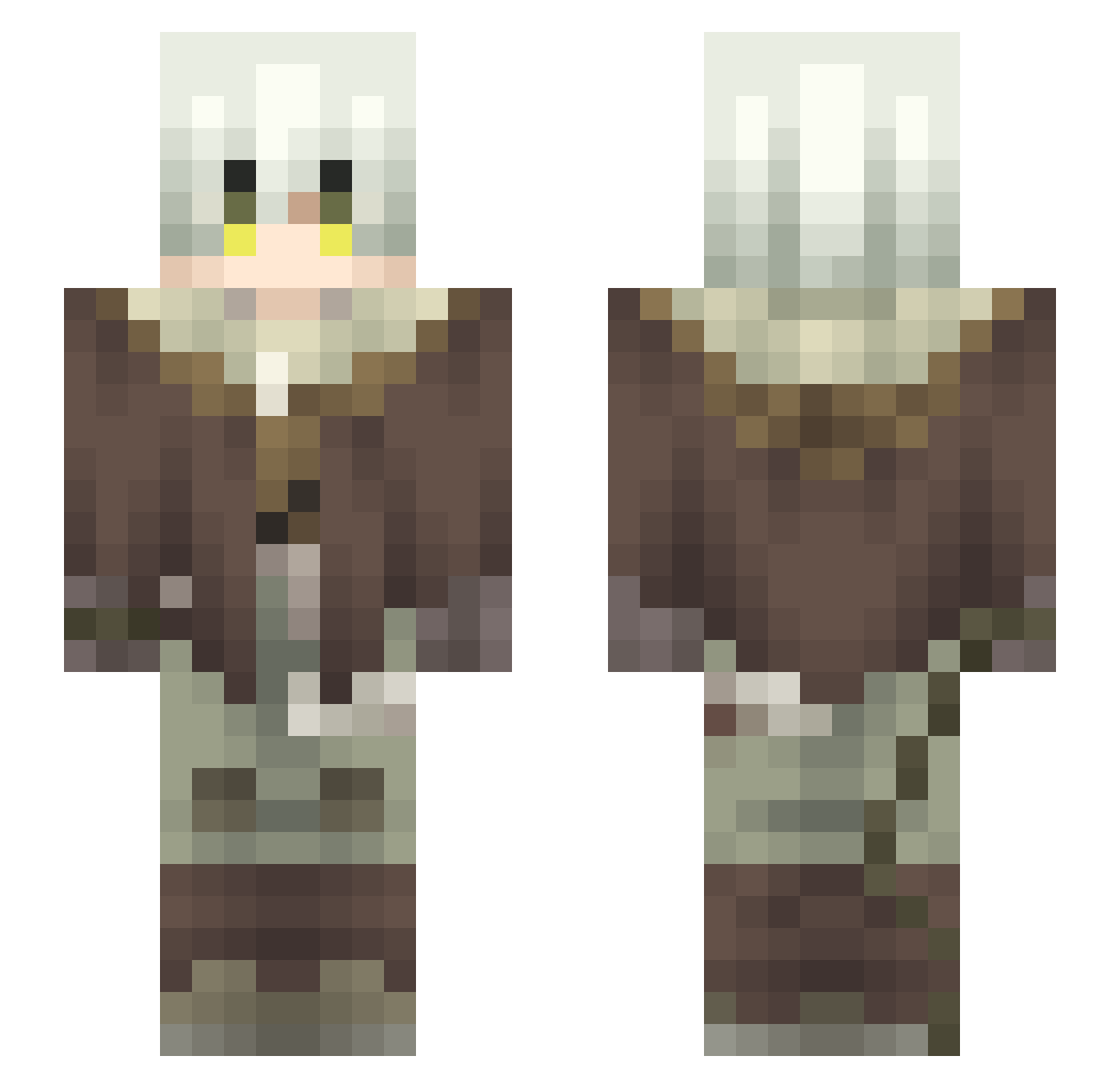 finntootsalot Minecraft skin, front and back view