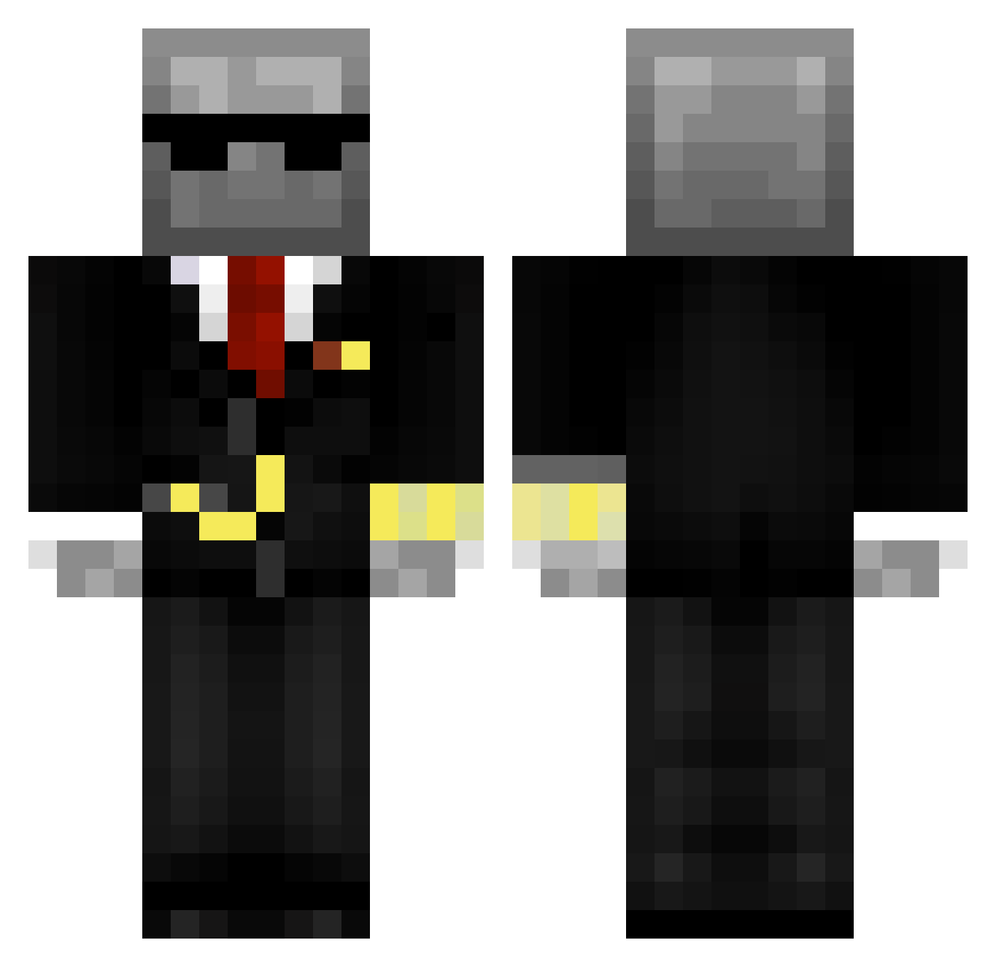 spef100 Minecraft skin, front and back view