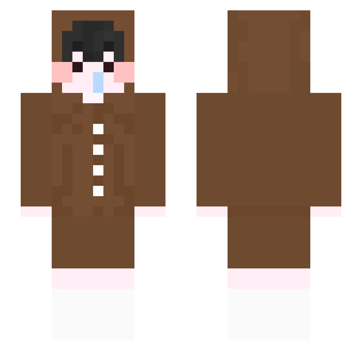 EunJihappy Minecraft skin, front and back view