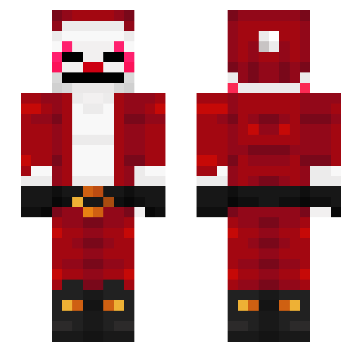 ThePepperoniPapa Minecraft skin, front and back view