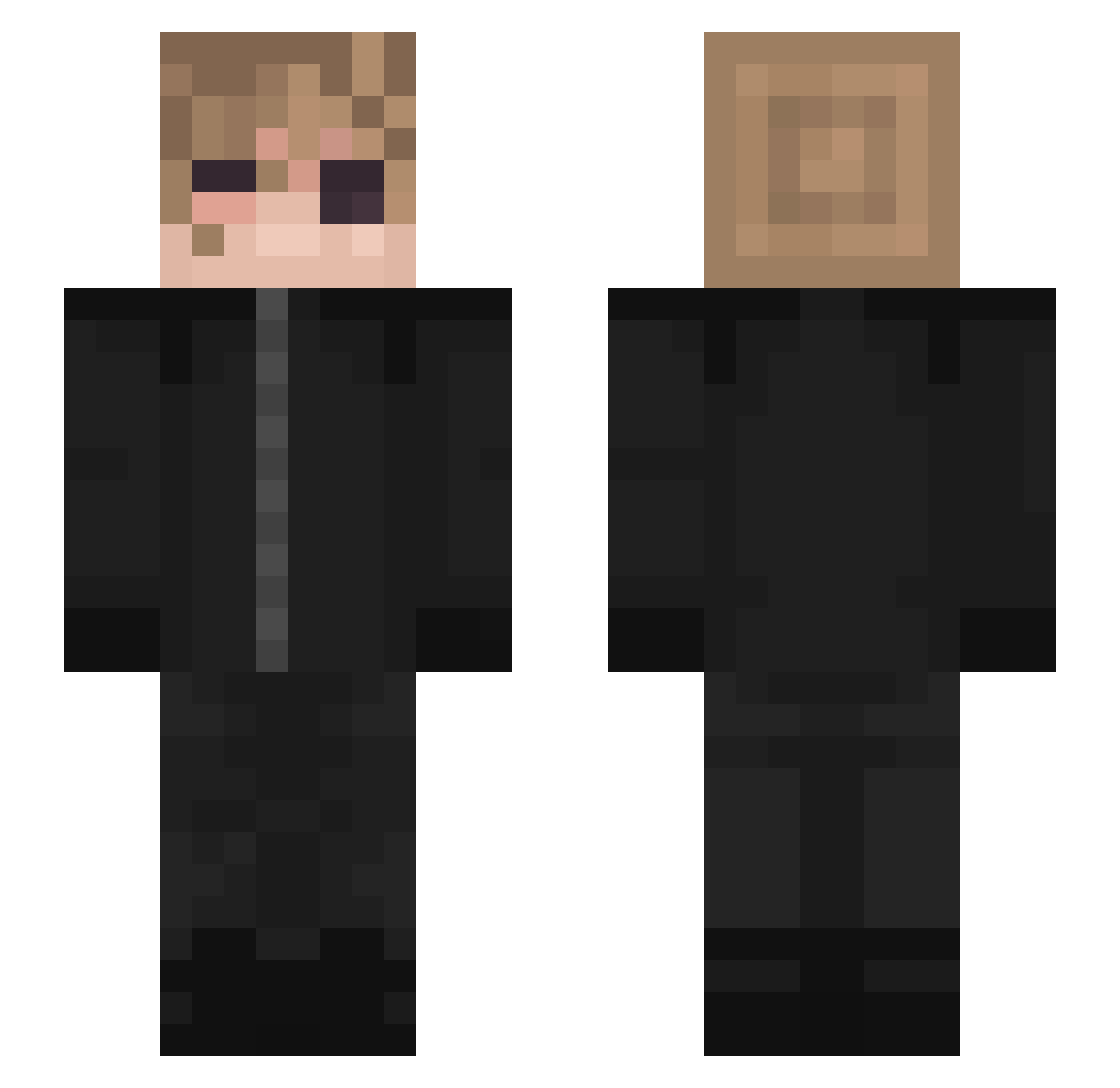 _Fire_80 Minecraft skin, front and back view