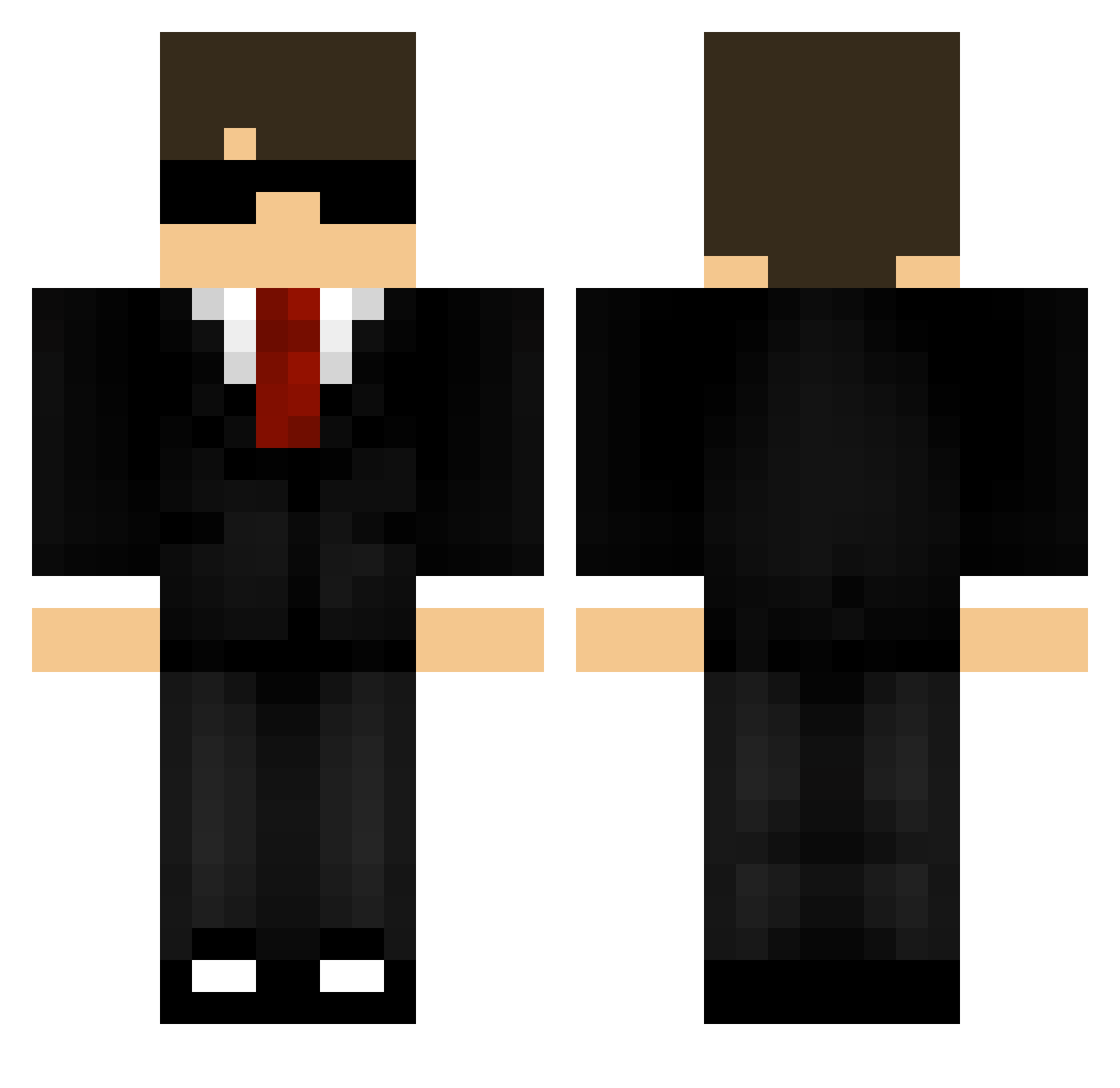 ZoJ3 Minecraft skin, front and back view