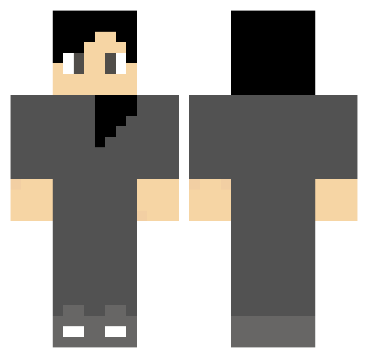 SugarySnack20129 Minecraft skin, front and back view