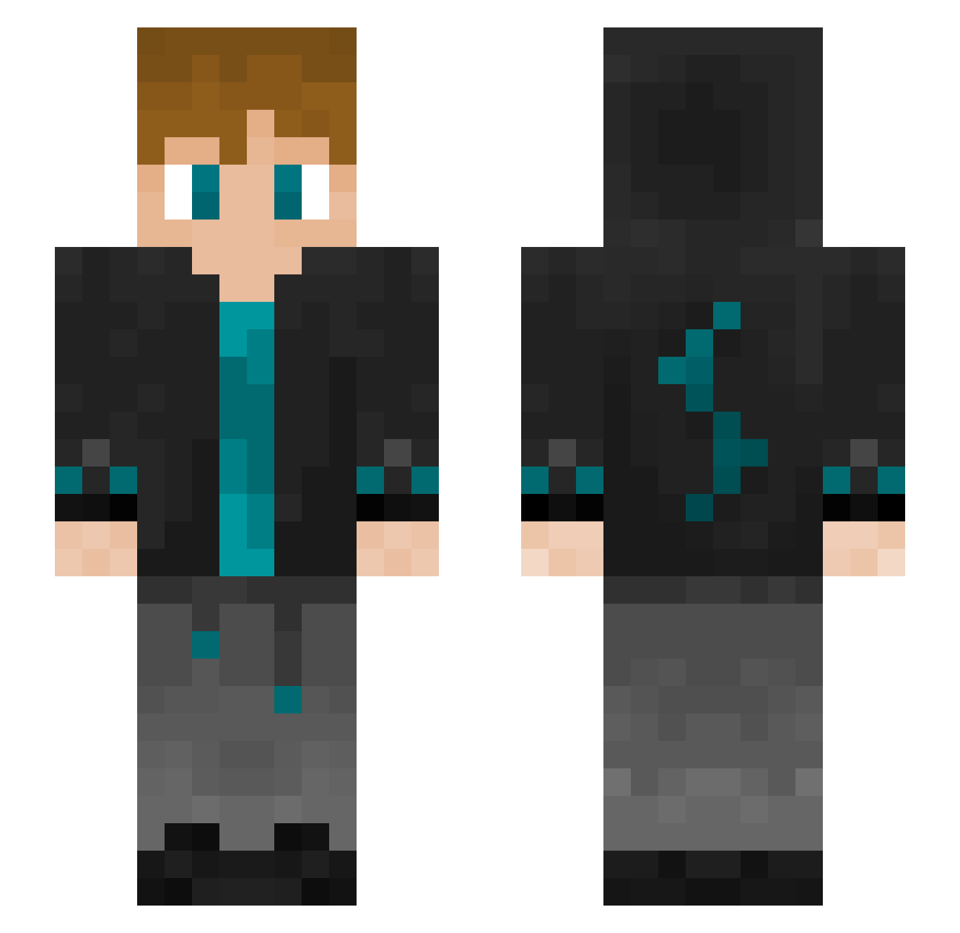 Slouchy_ Minecraft skin, front and back view