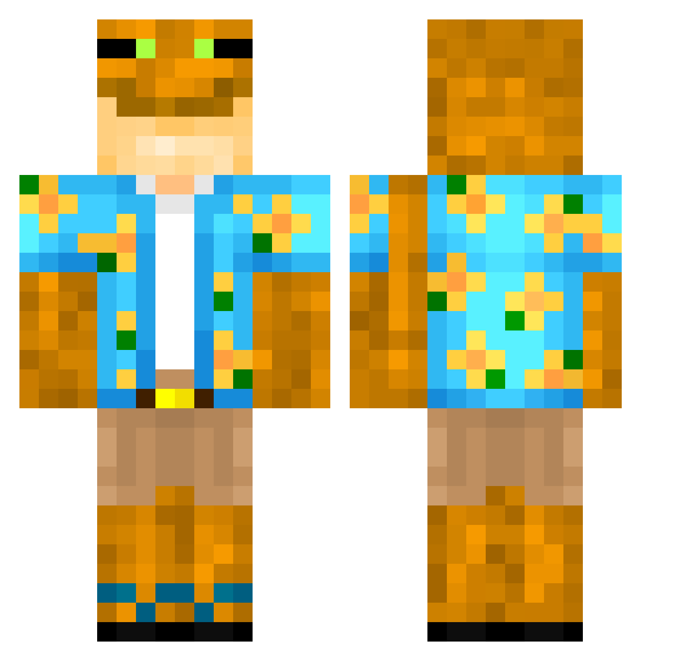 Stella_Is_My_Cat Minecraft skin, front and back view