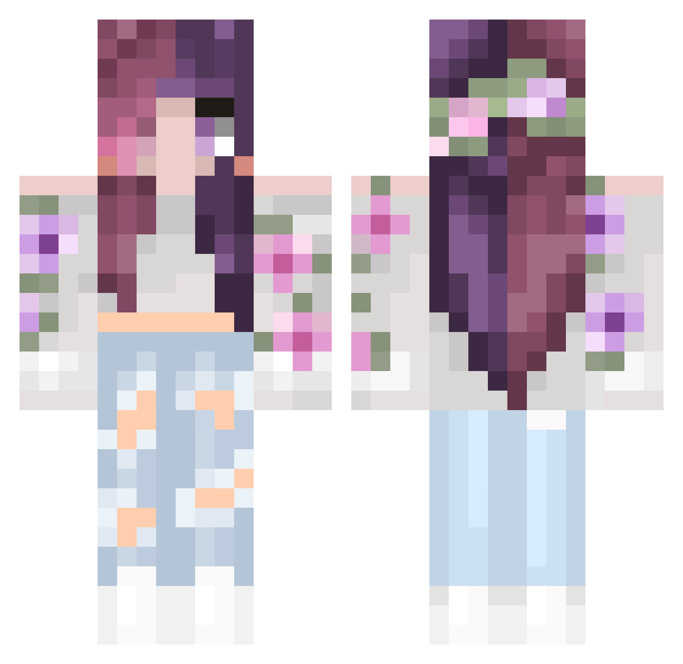harbogoshki Minecraft skin, front and back view