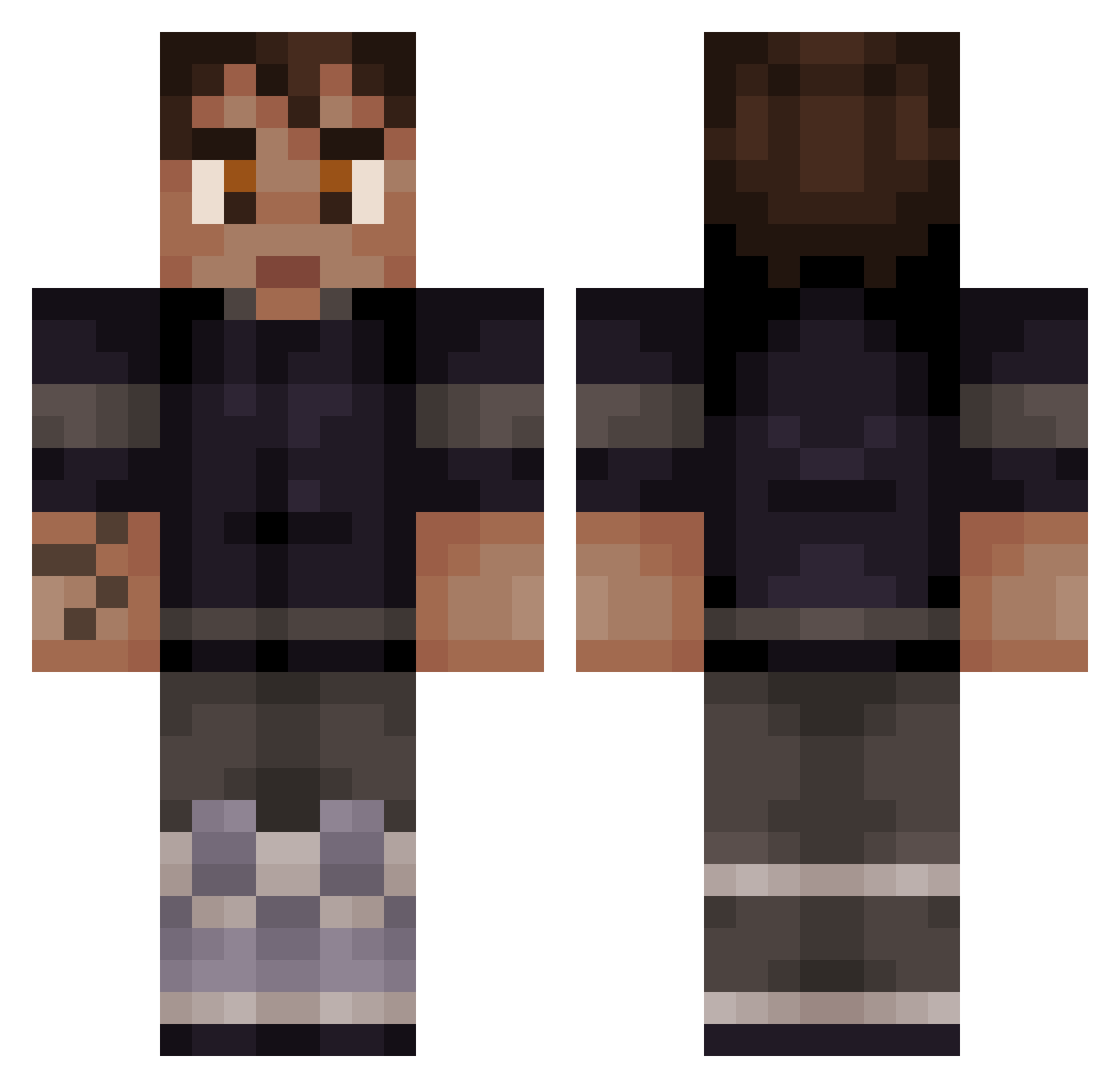 Thirsty_Demon Minecraft skin, front and back view