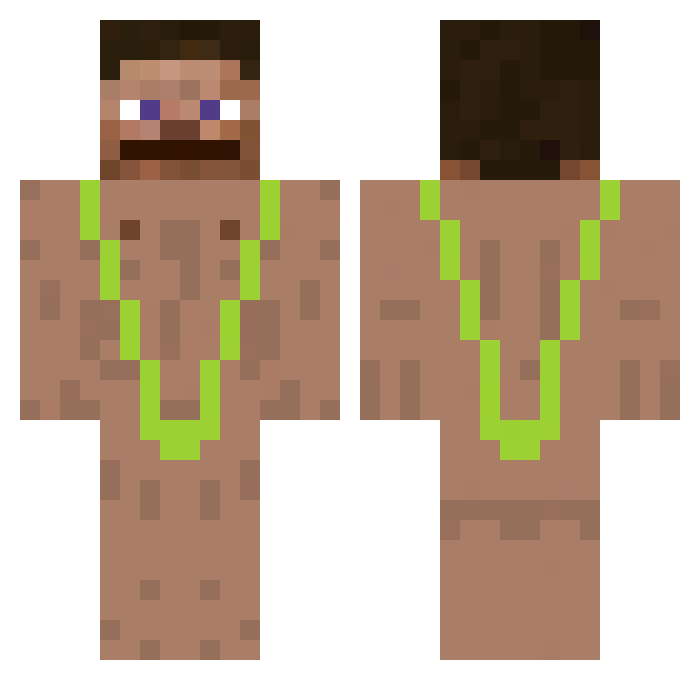Fremarin Minecraft skin, front and back view