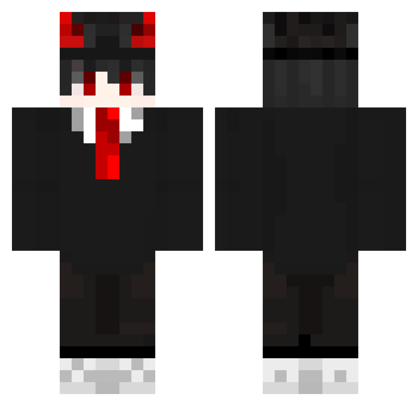 ThienSuS Minecraft skin, front and back view