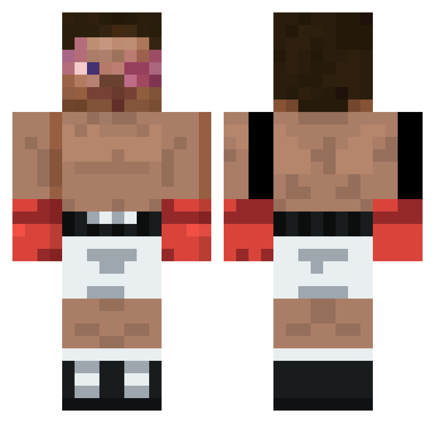 KaDe134 Minecraft skin, front and back view