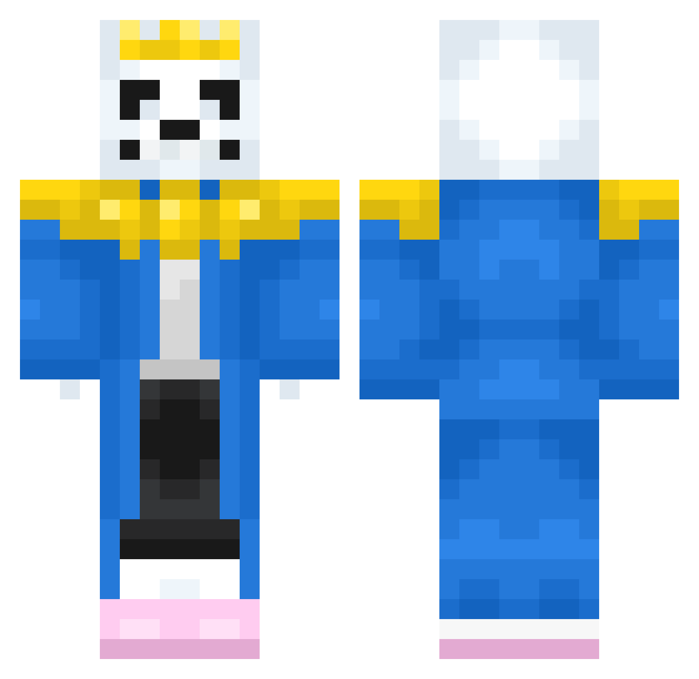joane Minecraft skin, front and back view