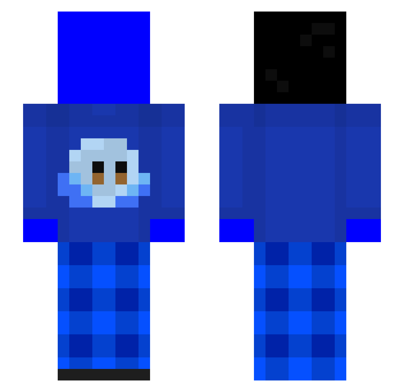 Dorian0001 Minecraft skin, front and back view