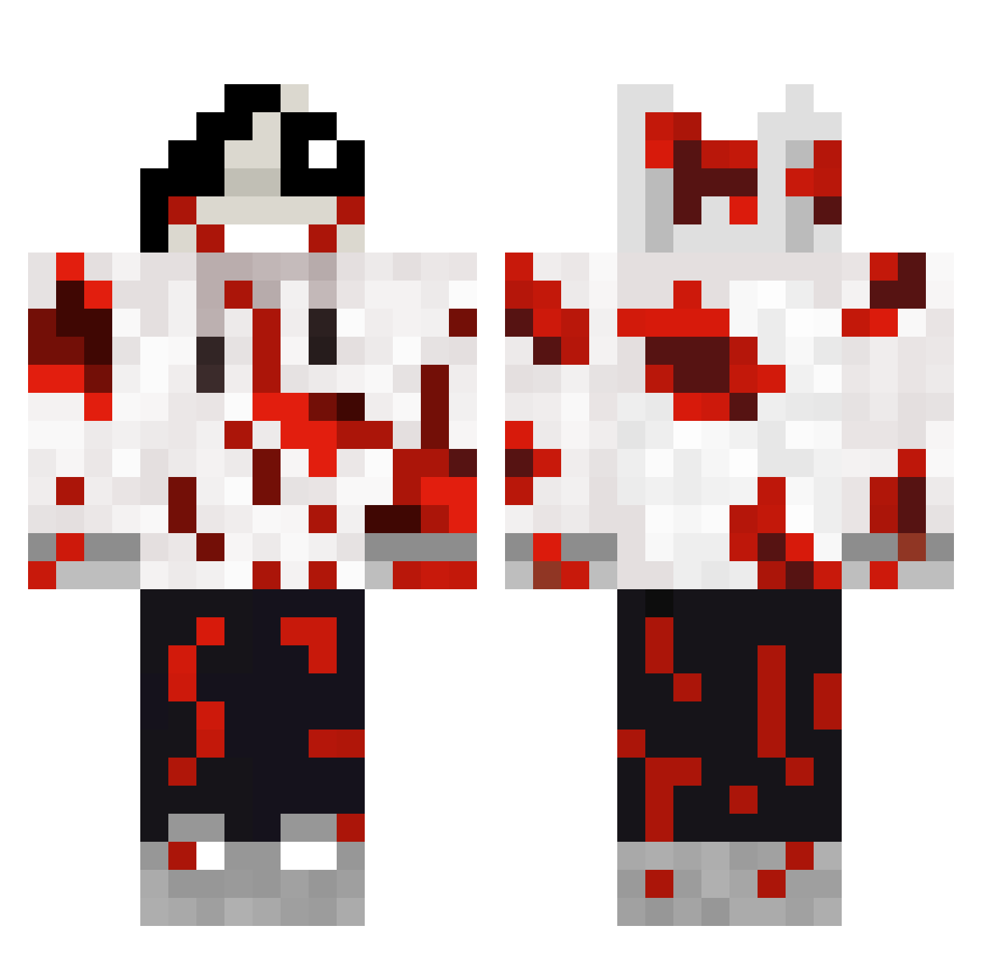 Oumpkin Minecraft skin, front and back view