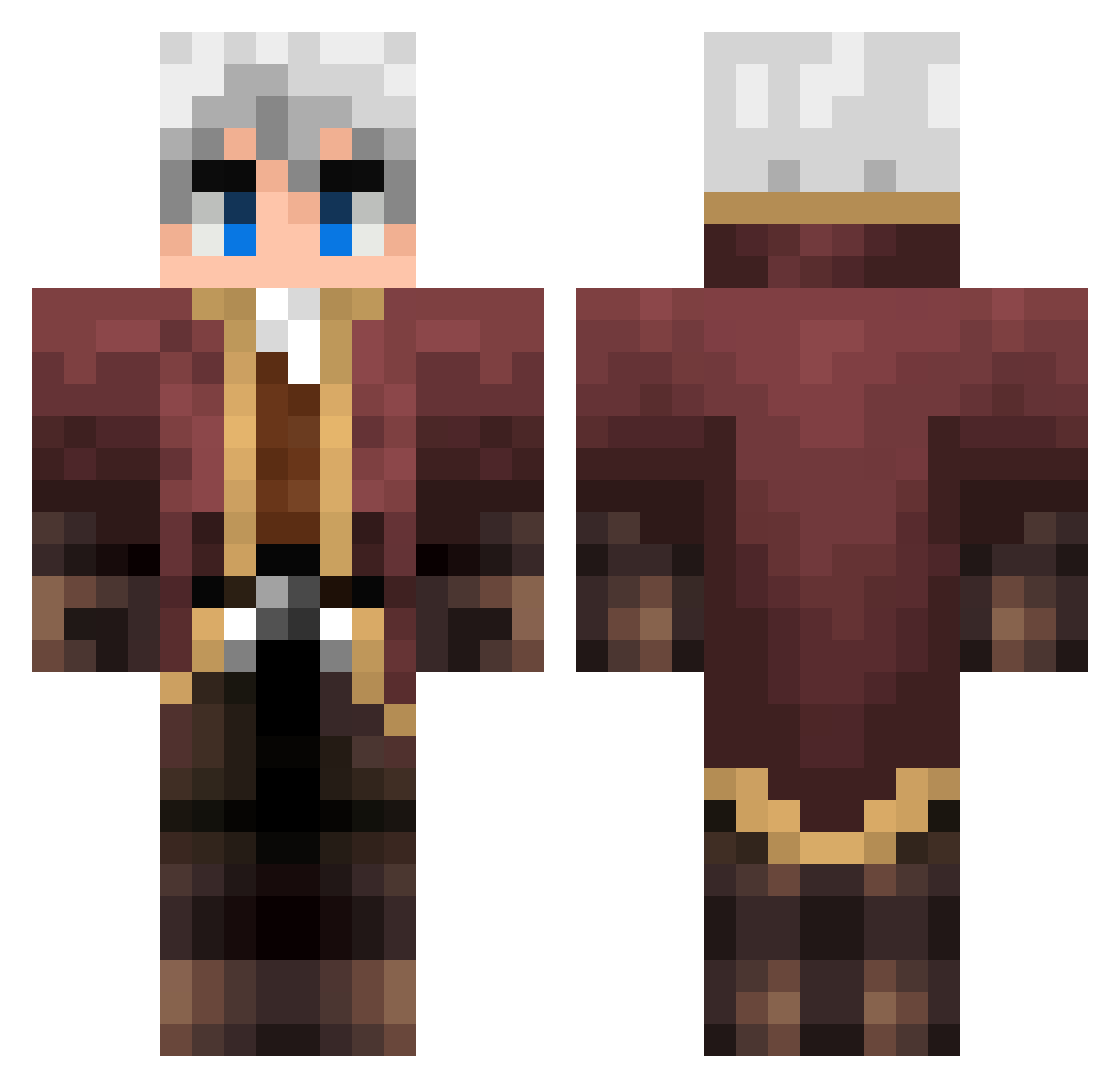 Maicol83 Minecraft skin, front and back view