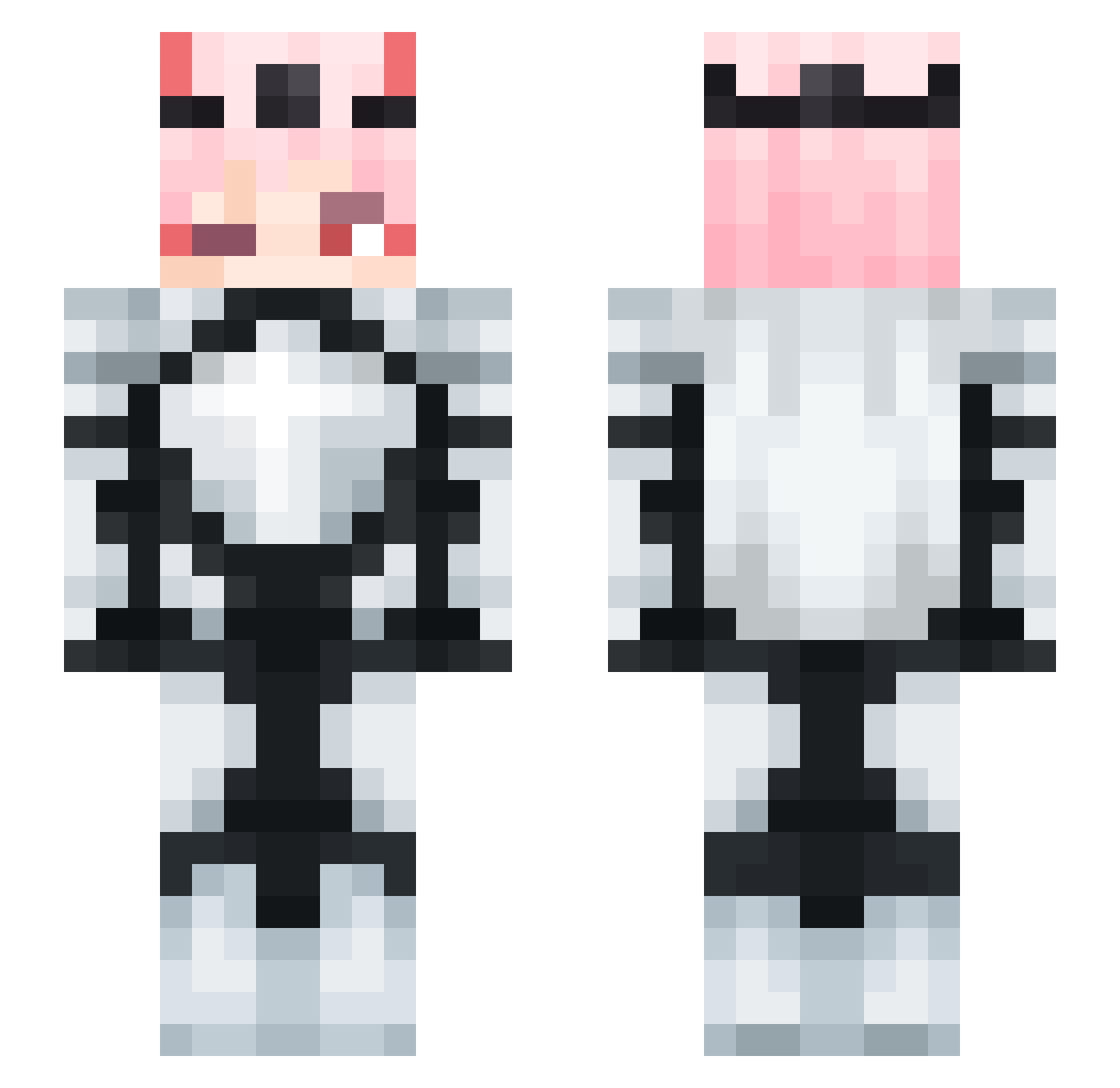 roriARG Minecraft skin, front and back view