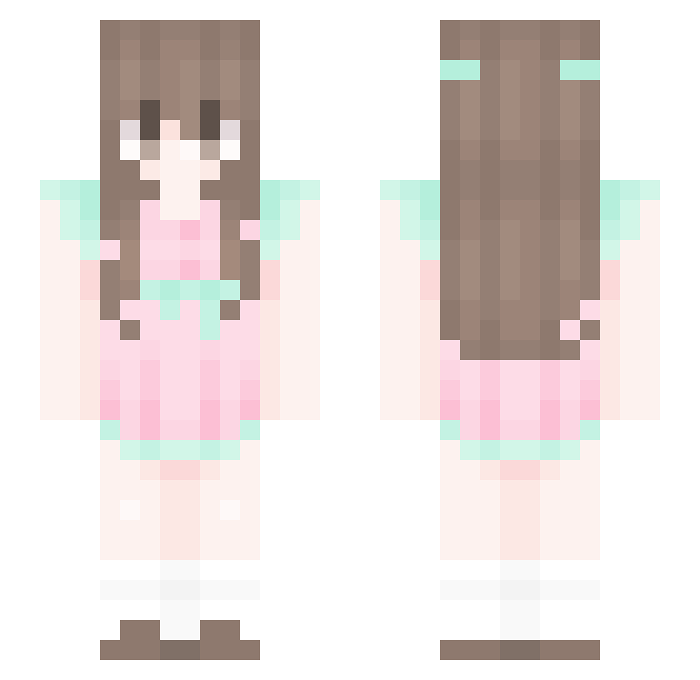 sirinnl Minecraft skin, front and back view