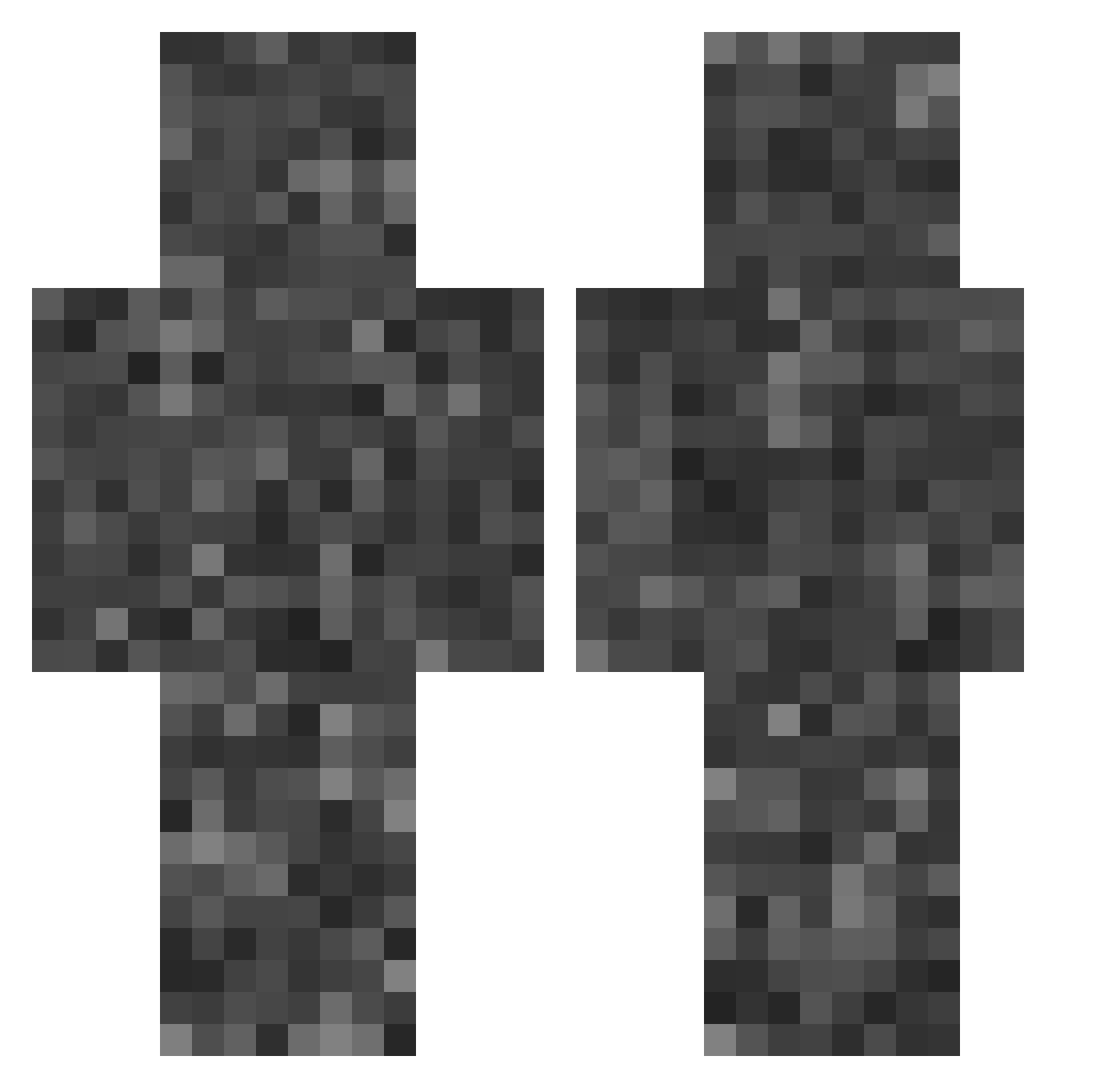 NQGGET Minecraft skin, front and back view