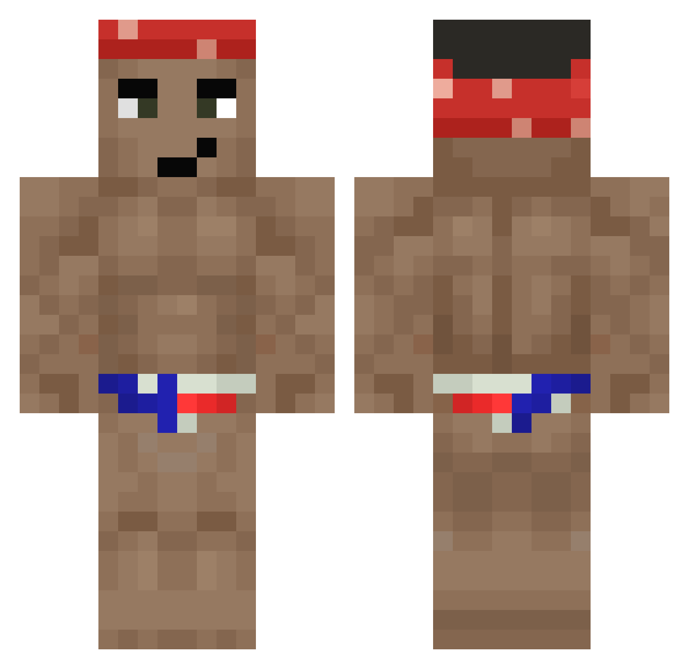 RicarditoMilos Minecraft skin, front and back view