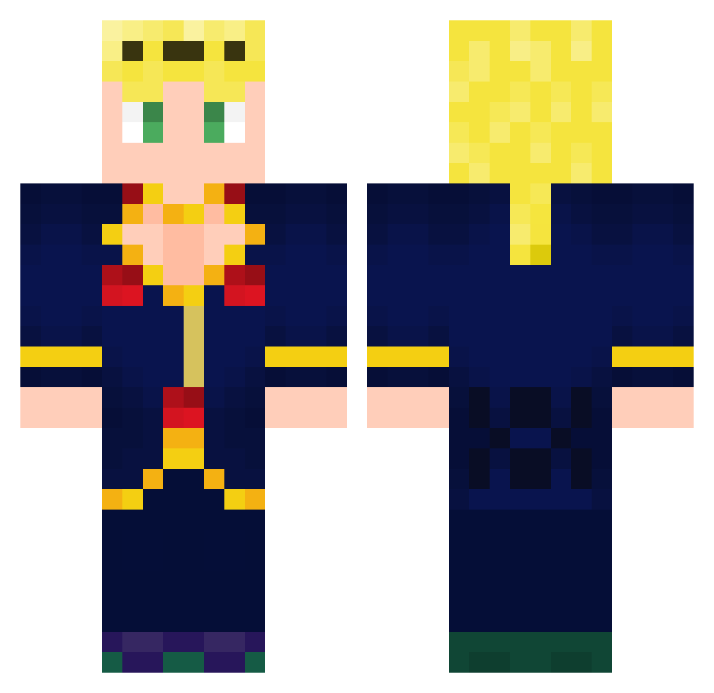 yaboirelan Minecraft skin, front and back view