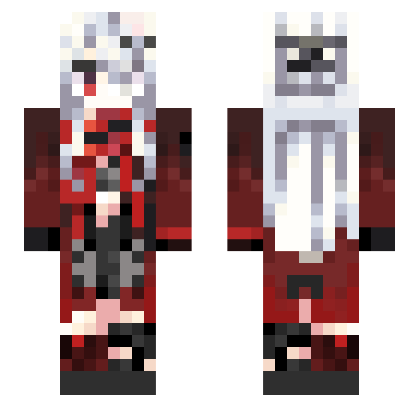 YiYu_sama Minecraft skin, front and back view