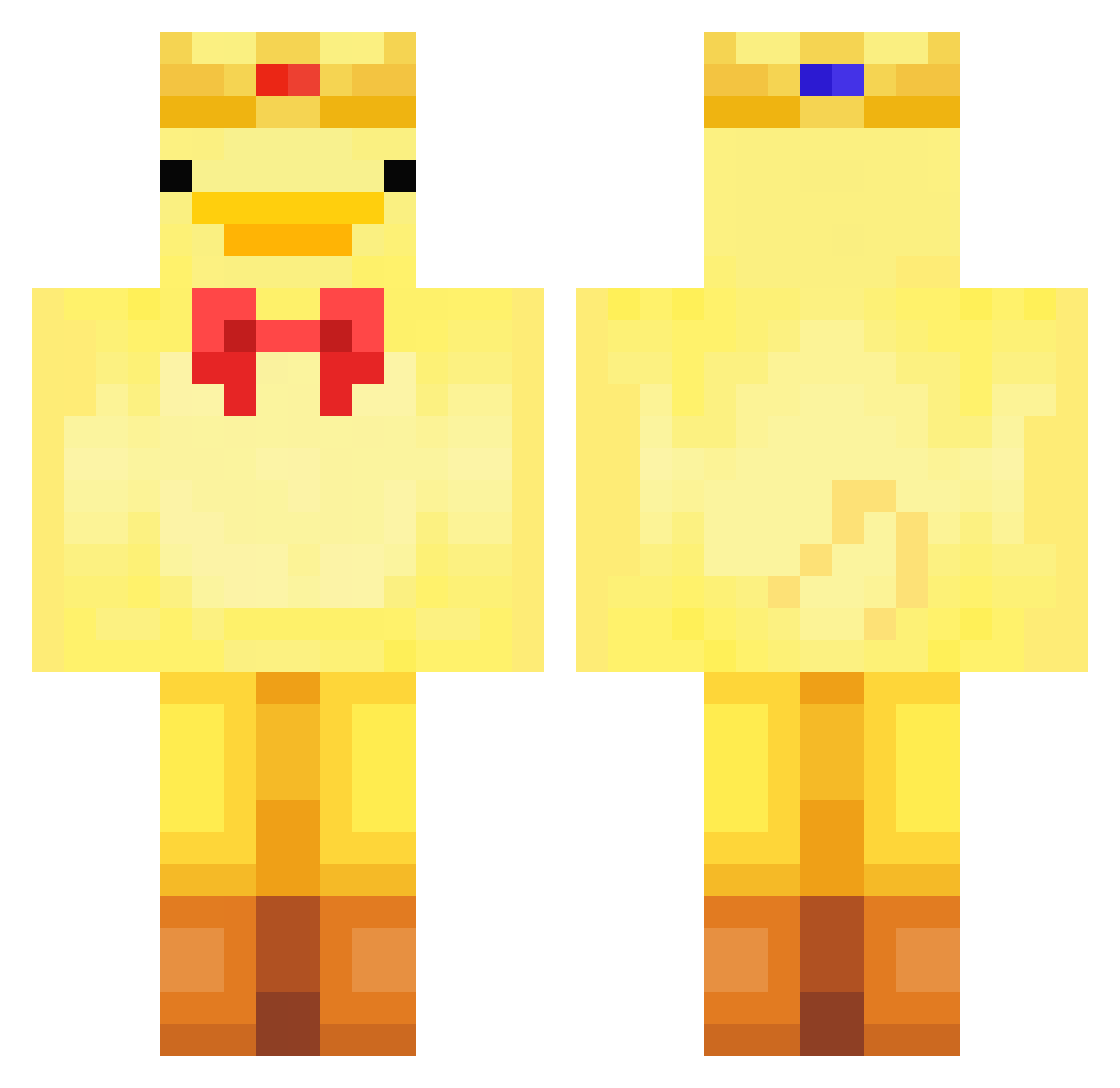 Fasolka7 Minecraft skin, front and back view