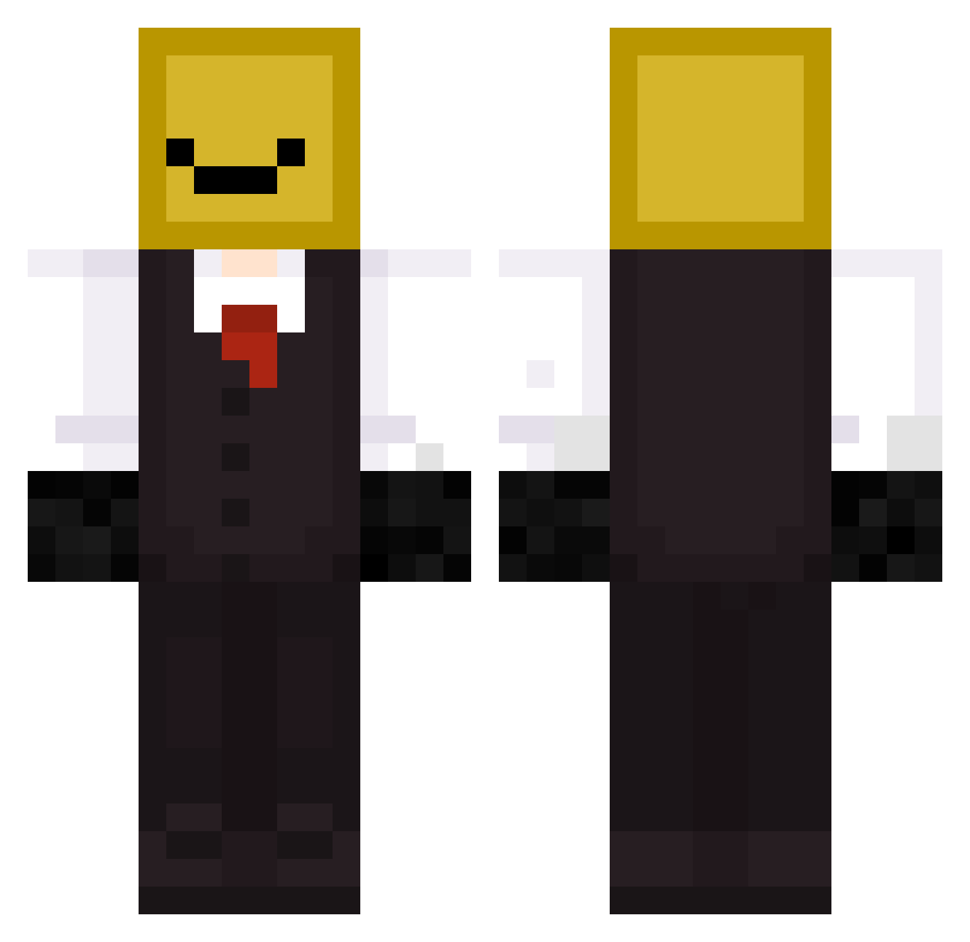sskowl Minecraft skin, front and back view
