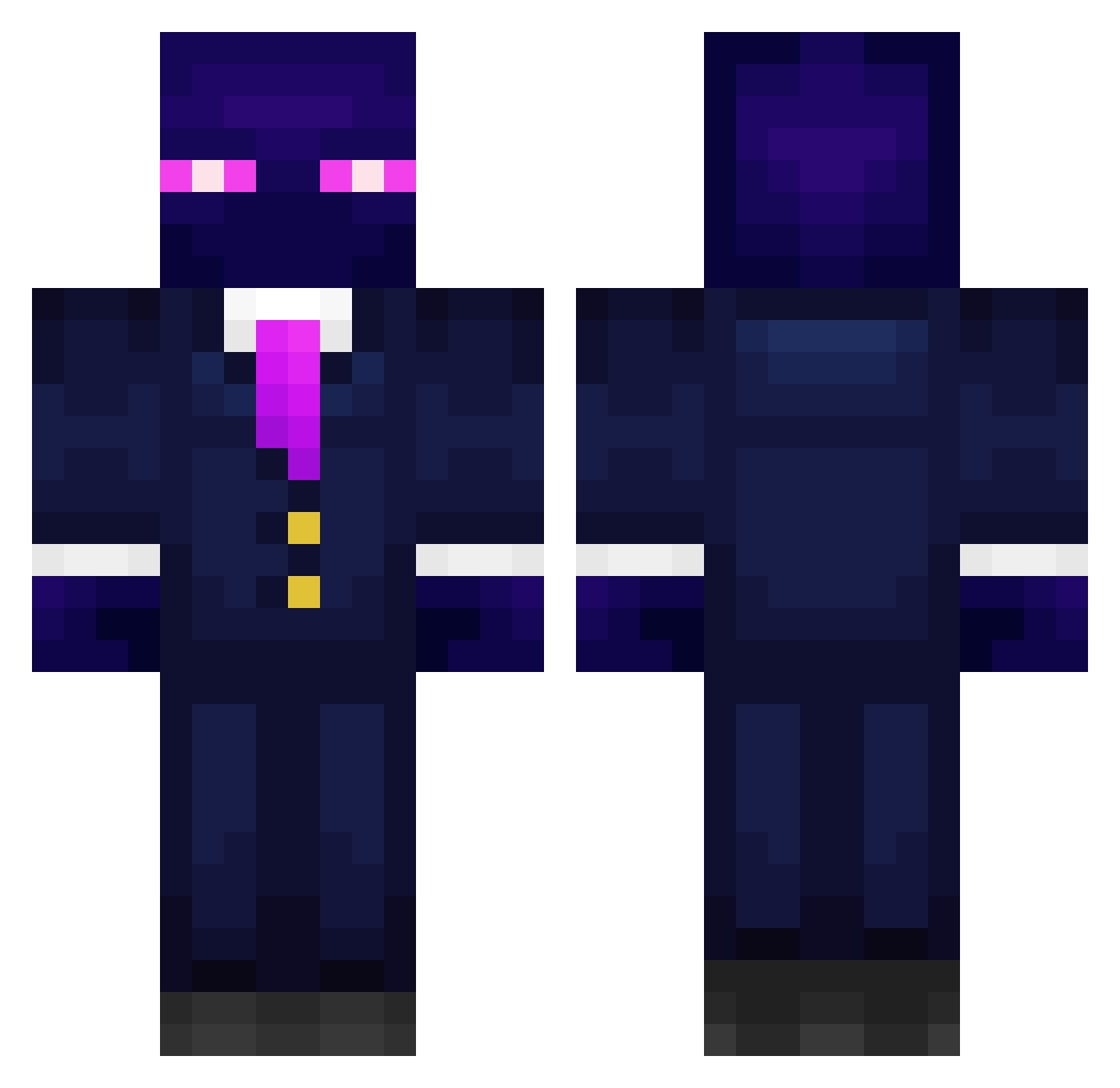 Statistics1 Minecraft skin, front and back view